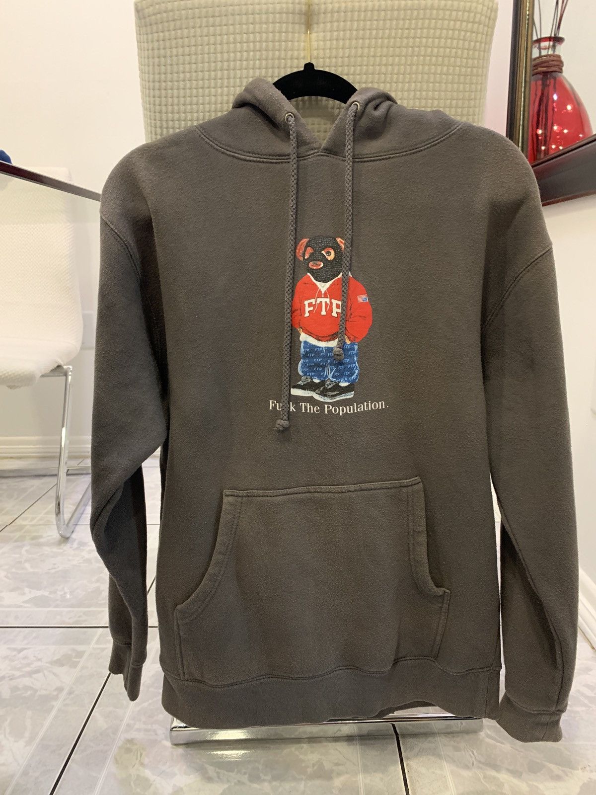 Fuck The Population Grey FTP Polo Bear hoodie Size US S / EU 44-46 / 1 - 1 Thumbnail