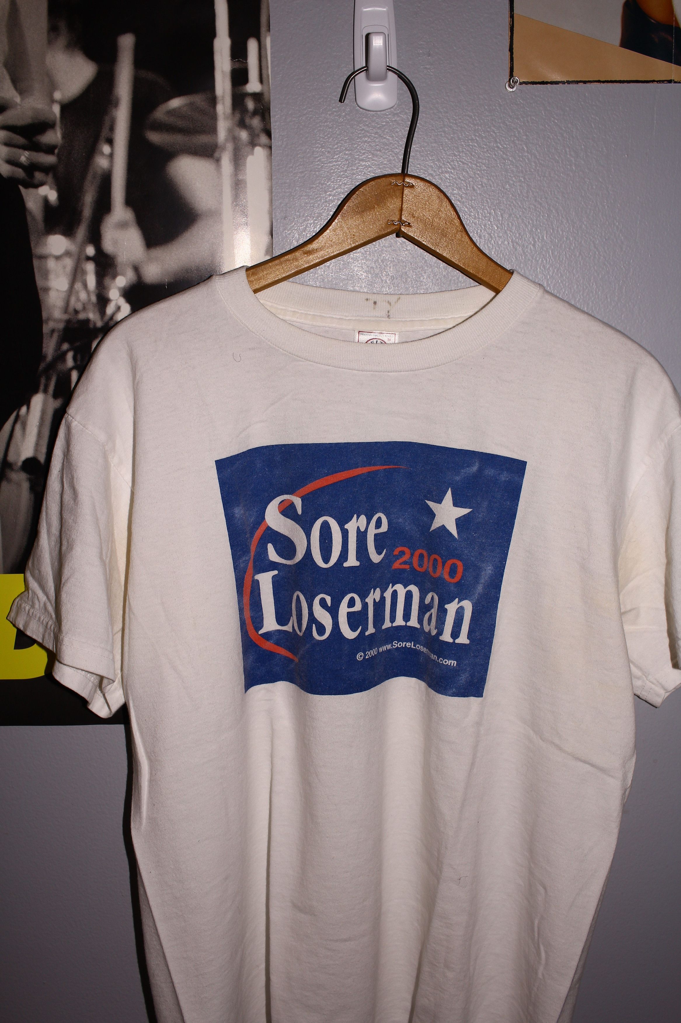 Vintage 2000 Sore Loserman Political Campaign T-Shirt Size US M / EU 48-50 / 2 - 4 Thumbnail