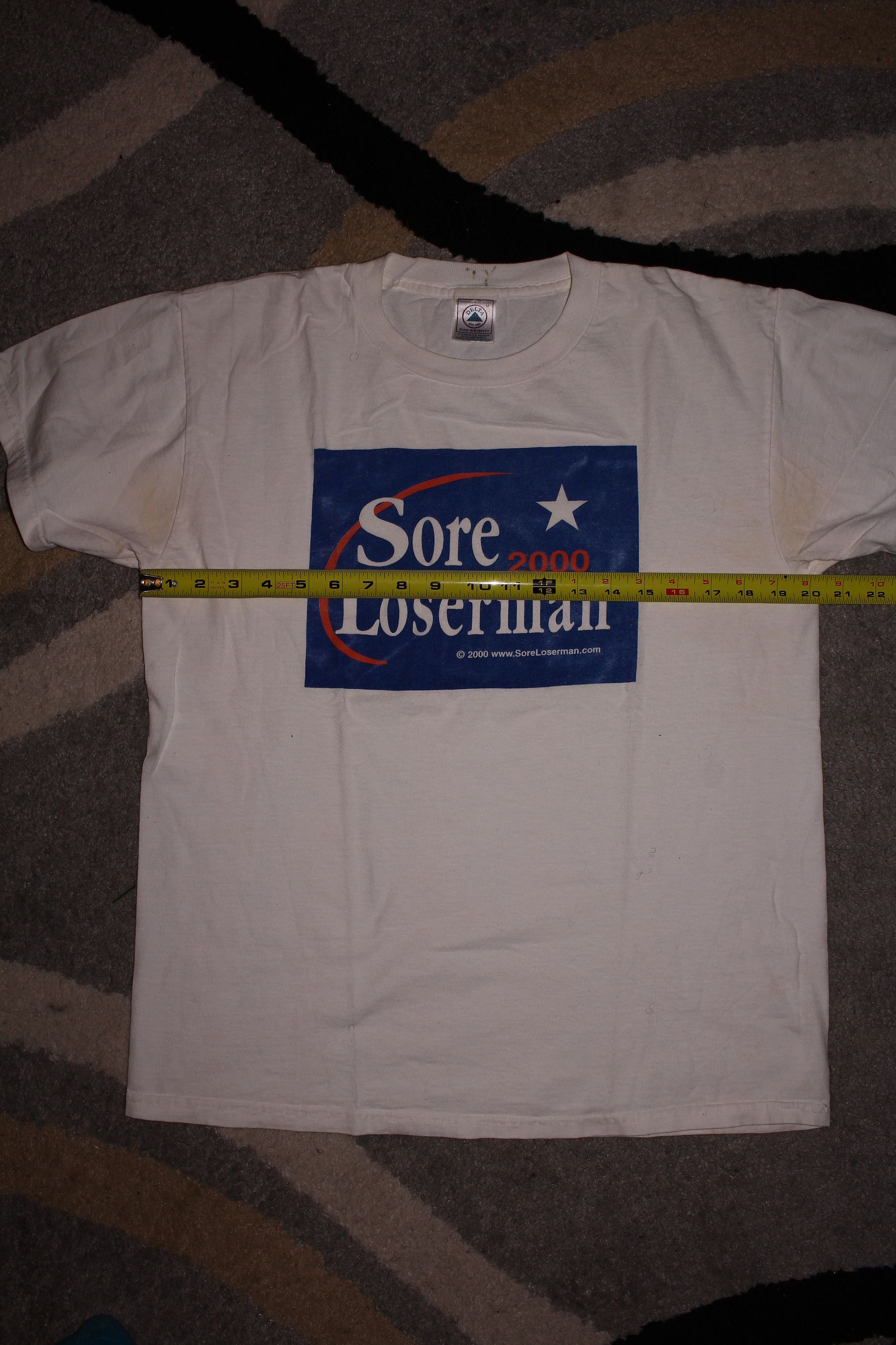 Vintage 2000 Sore Loserman Political Campaign T-Shirt Size US M / EU 48-50 / 2 - 5 Thumbnail