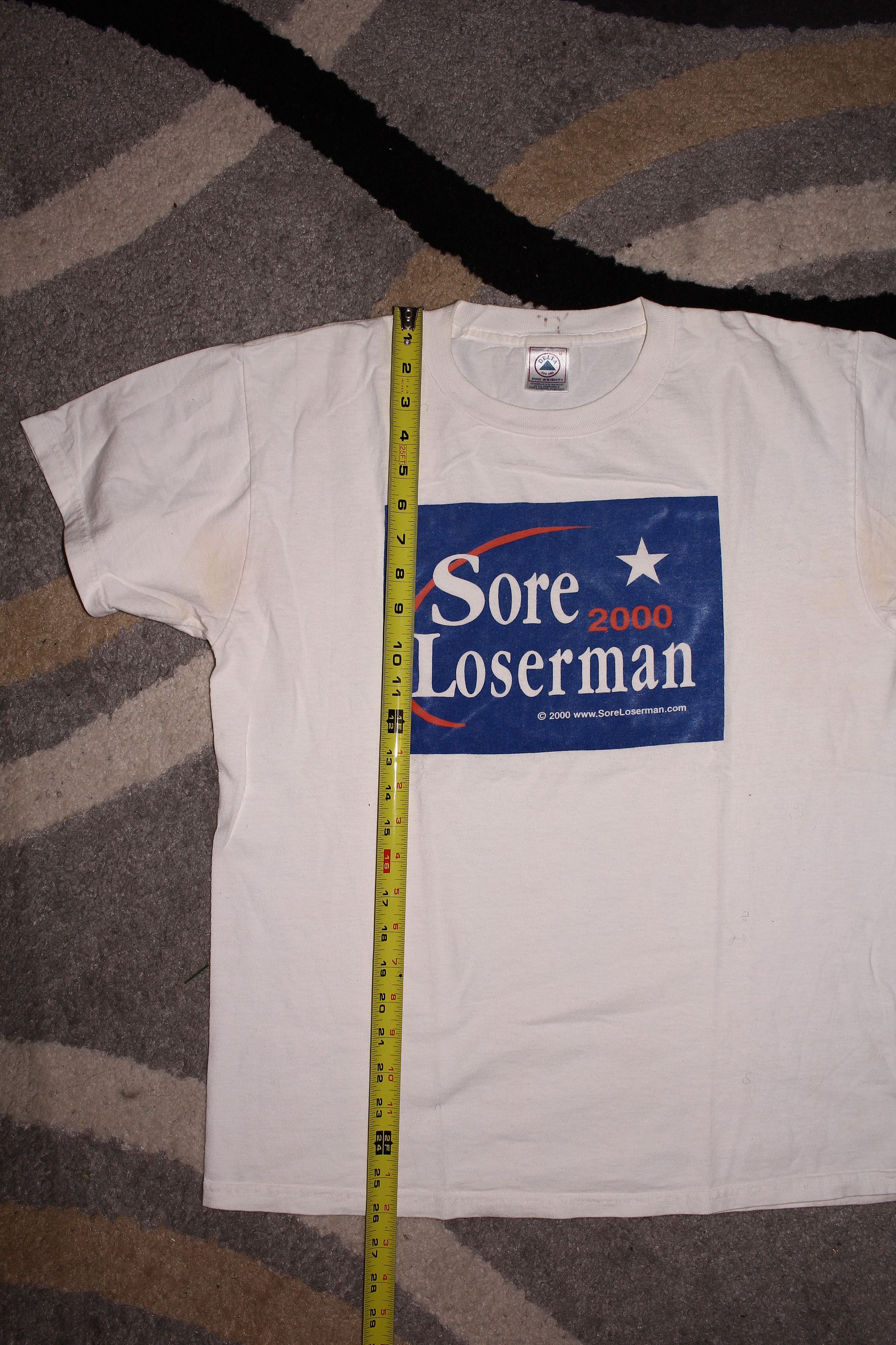 Vintage 2000 Sore Loserman Political Campaign T-Shirt Size US M / EU 48-50 / 2 - 6 Thumbnail