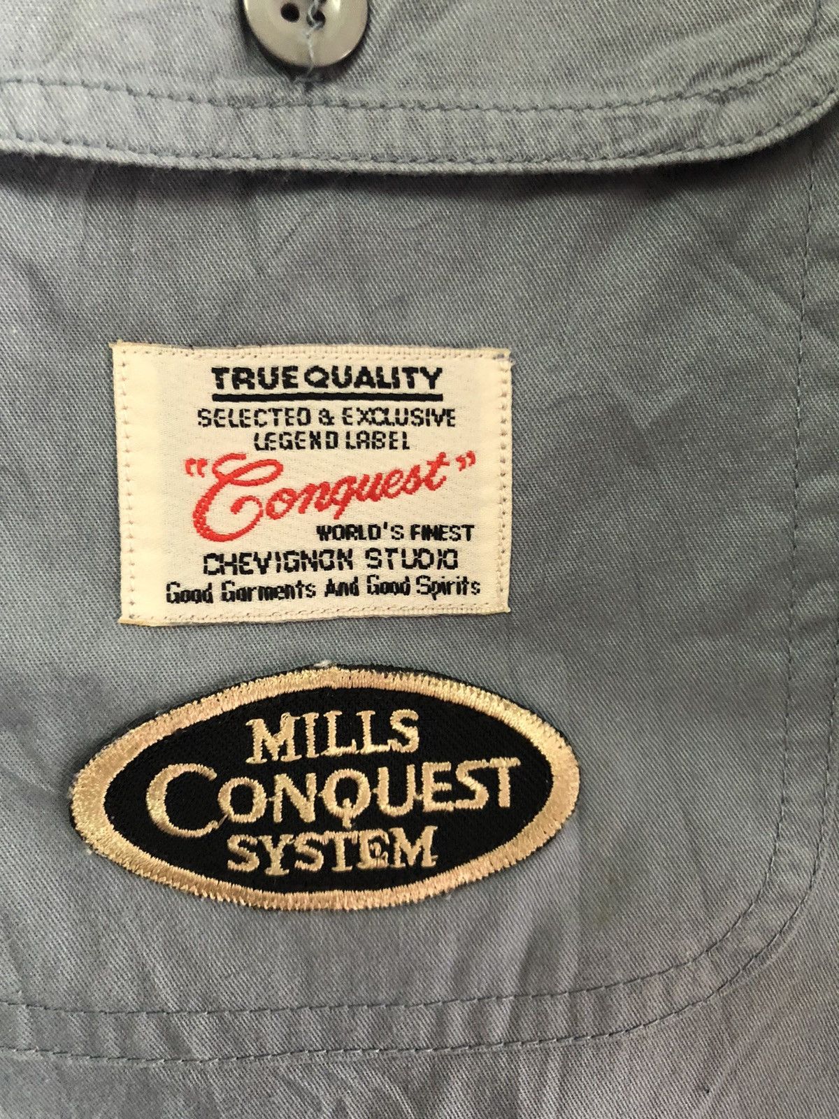 Chevignon Vintage CHEVIGNON Shirt Conquest 89 work style Size US XL / EU 56 / 4 - 4 Thumbnail
