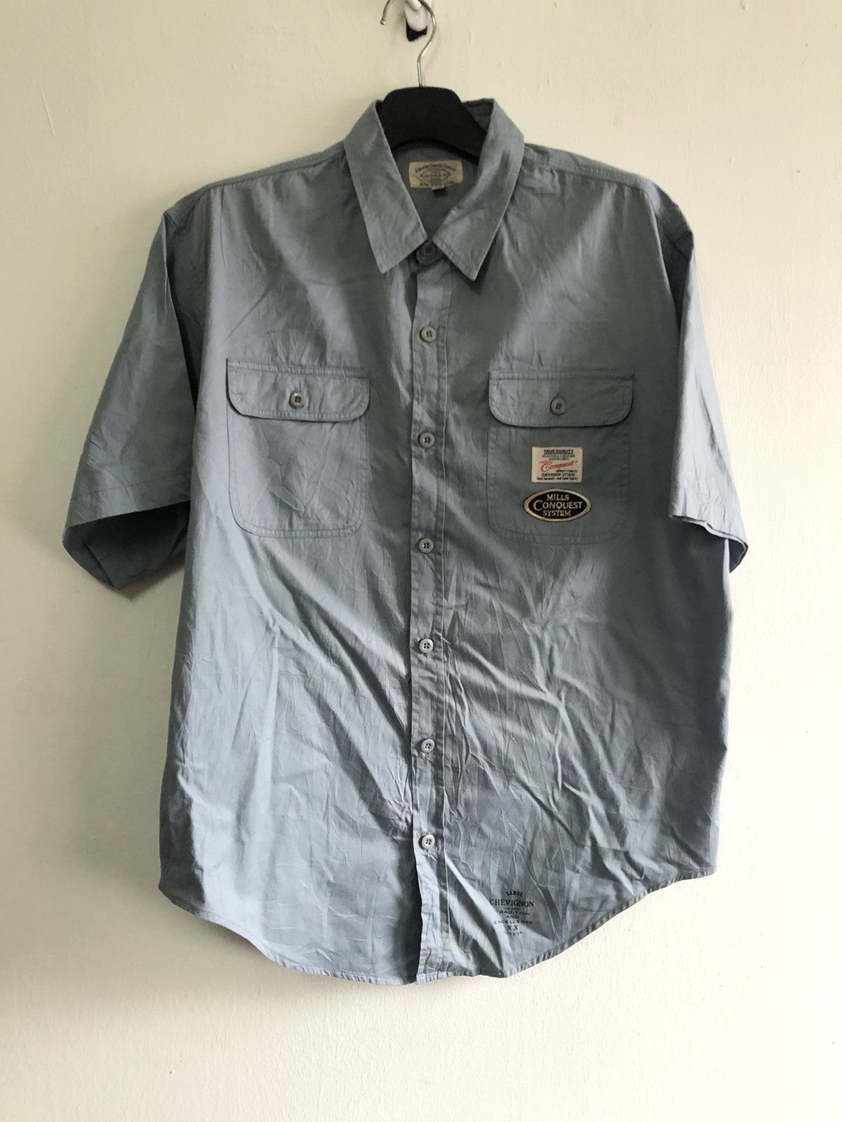 Chevignon Vintage CHEVIGNON Shirt Conquest 89 work style Size US XL / EU 56 / 4 - 2 Thumbnail