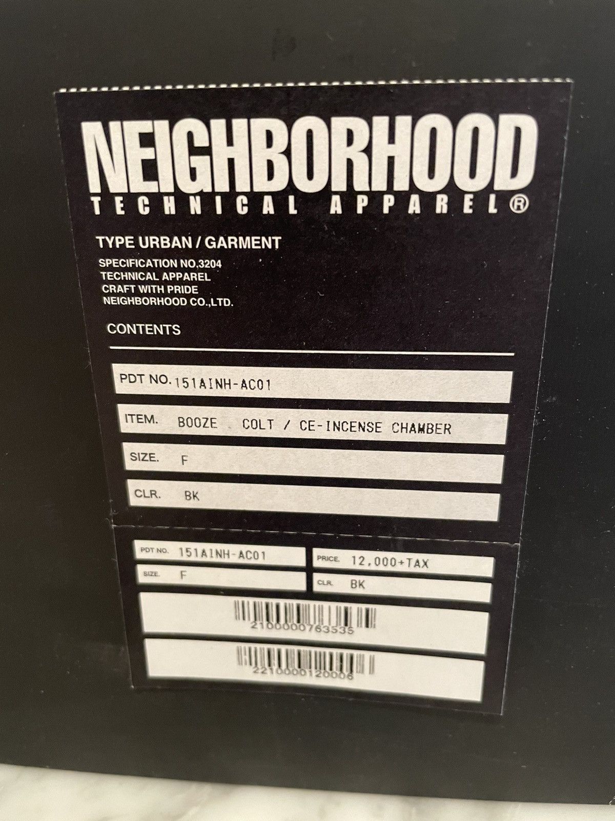 Neighborhood Neighborhood booze colt incense chamber gun