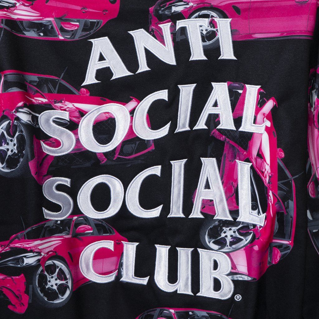 DS ASSC white logo 3AM on melrose all over black hoodie