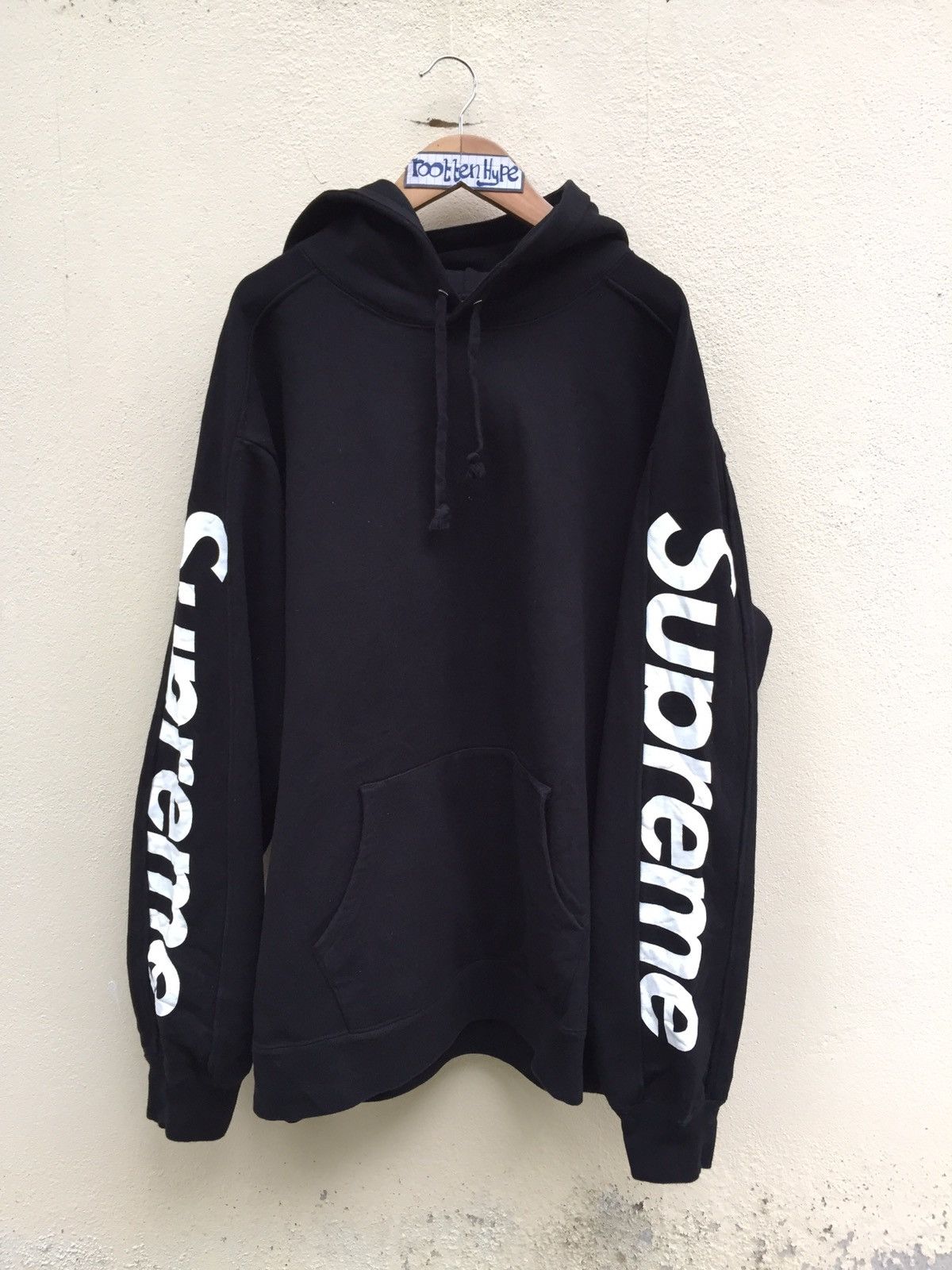 Supreme Supreme sleeve spellout hoodies Grailed