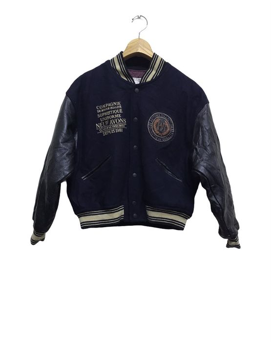 BOSS - Varsity-style leather jacket with tiger graphics