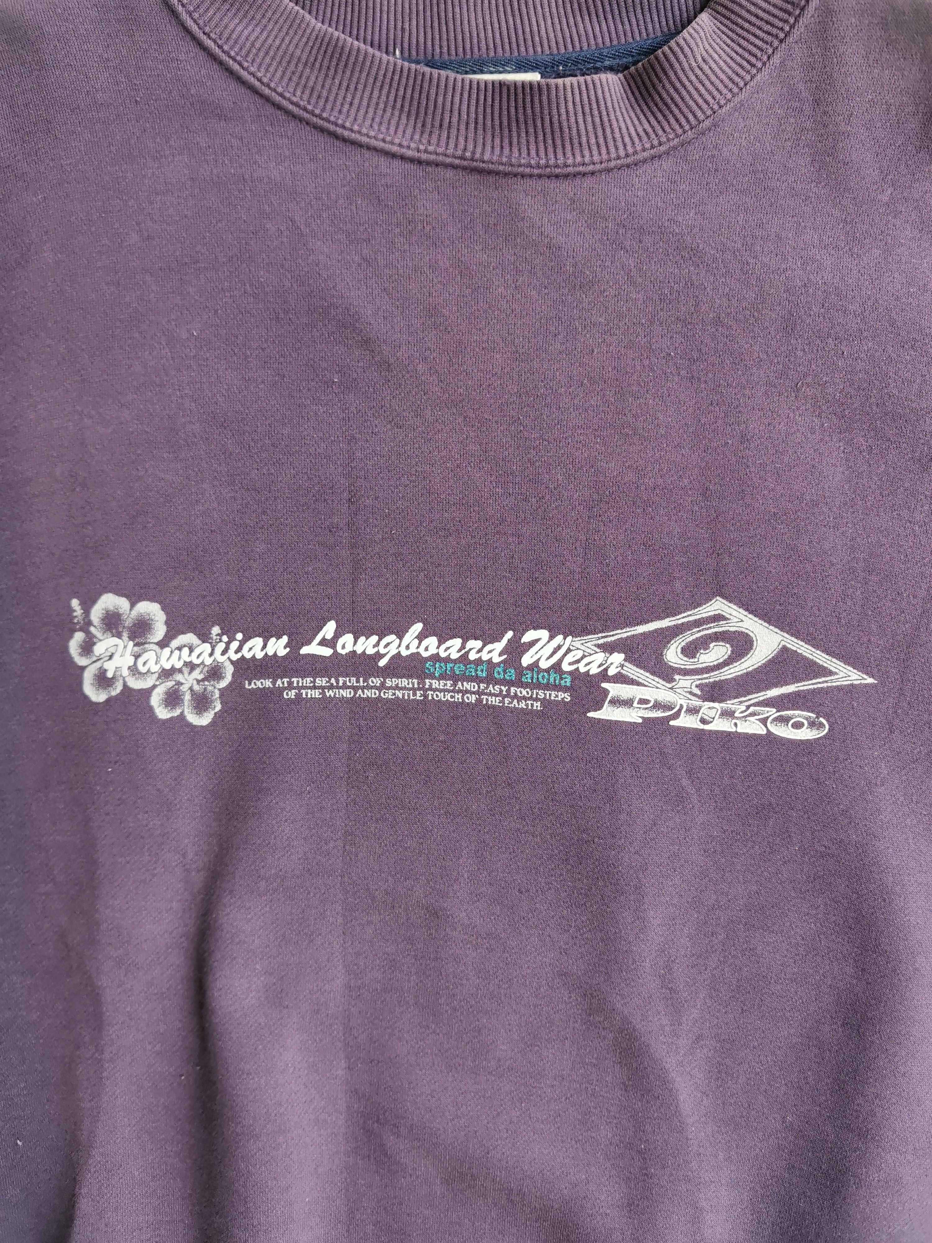 Japanese Brand Piko Hawaiian Longboard Wear Big Logo Sweatshirt Size US L / EU 52-54 / 3 - 6 Thumbnail