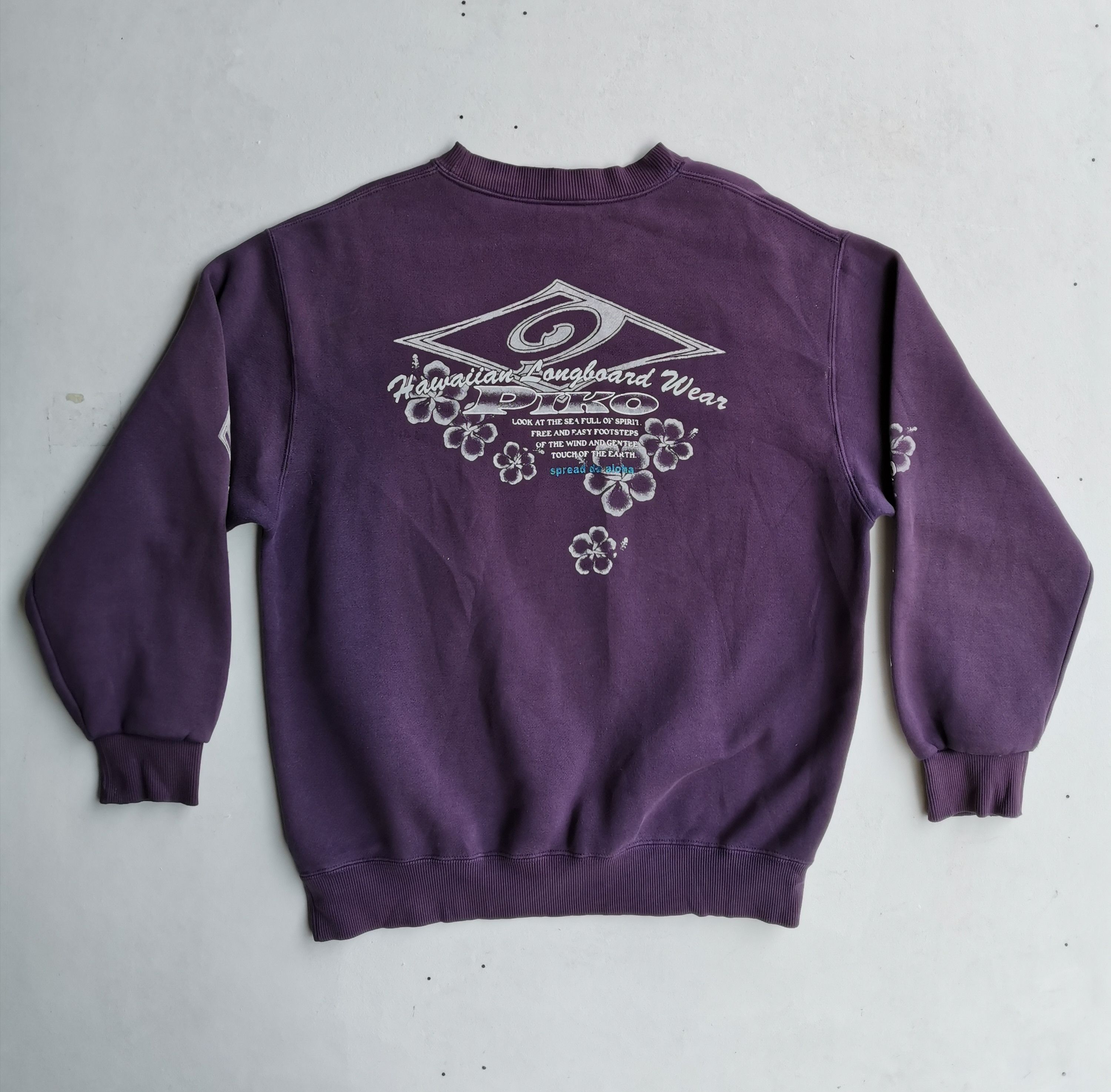 Japanese Brand Piko Hawaiian Longboard Wear Big Logo Sweatshirt Size US L / EU 52-54 / 3 - 3 Thumbnail