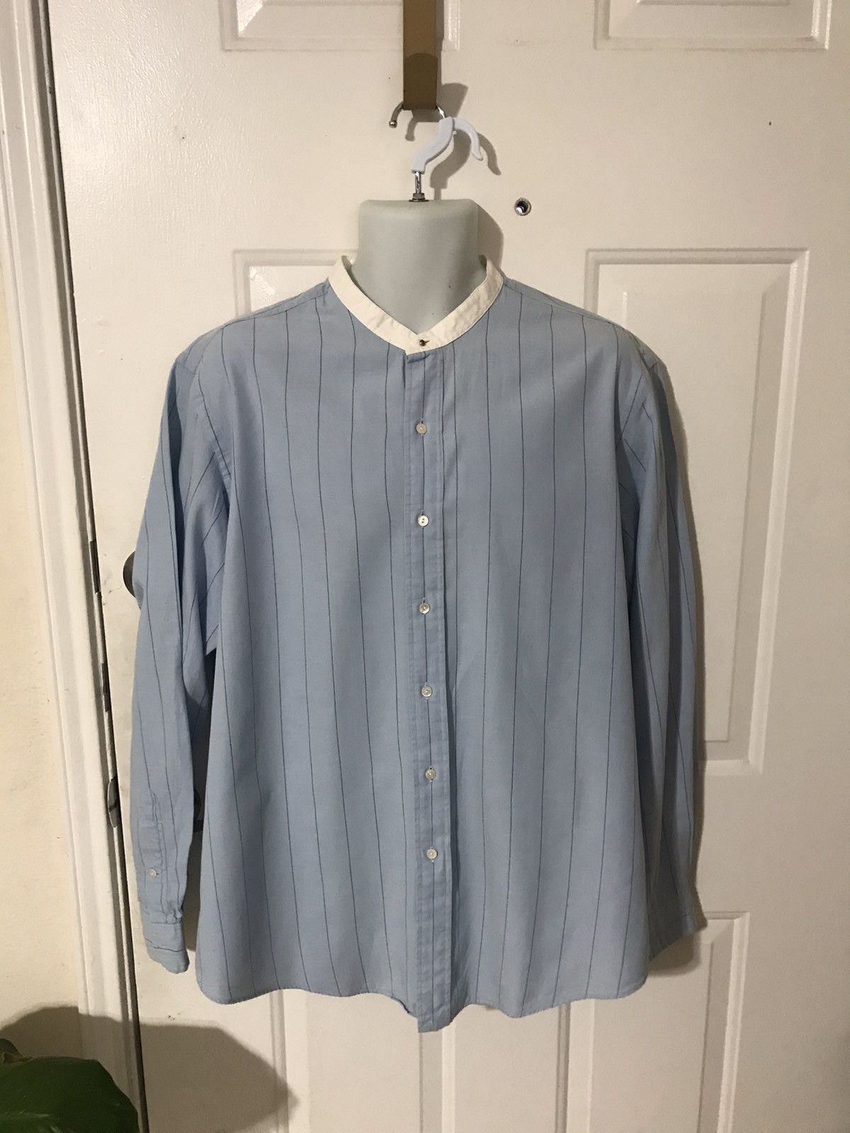 Polo Ralph Lauren PostBoy Striped Custom Fit Banded collar Shirt 