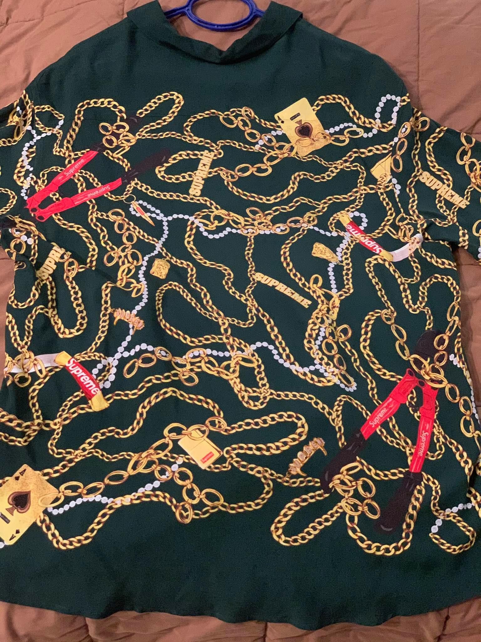 Supreme Supreme Chains Rayon SS Dark Green | Grailed