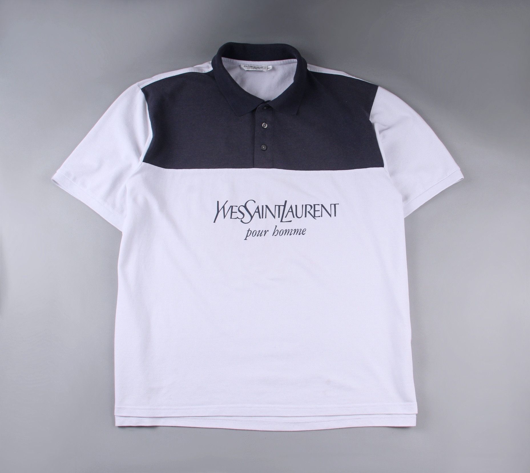 Vintage YSL Vintage Yves Saint Laurent Polo Big Logo XXL Size US XXL / EU 58 / 5 - 1 Thumbnail