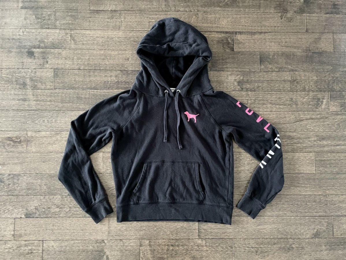 Pink Victoria Secret Pink Hoodie Black (Women’s) Size M / US 6-8 / IT 42-44 - 1 Thumbnail