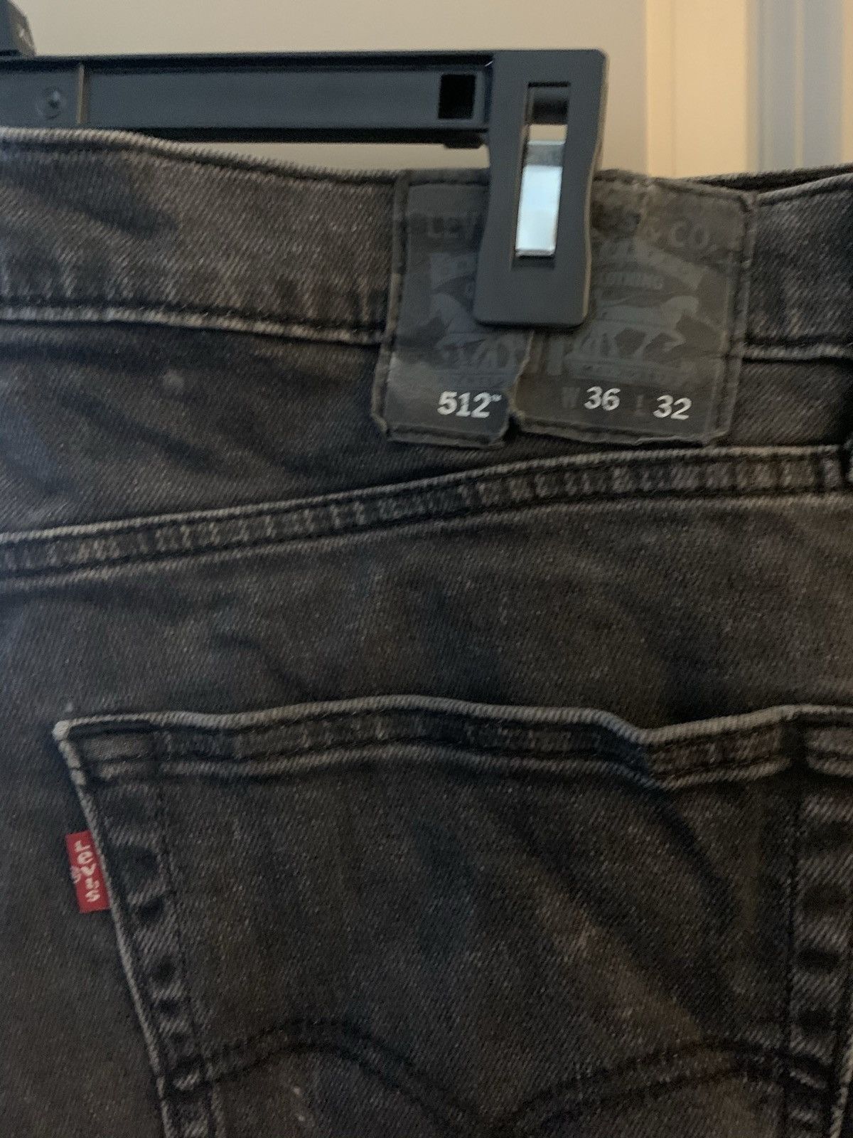 Levi's Charcoal black 512 Levi jeans Size US 36 / EU 52 - 1 Thumbnail