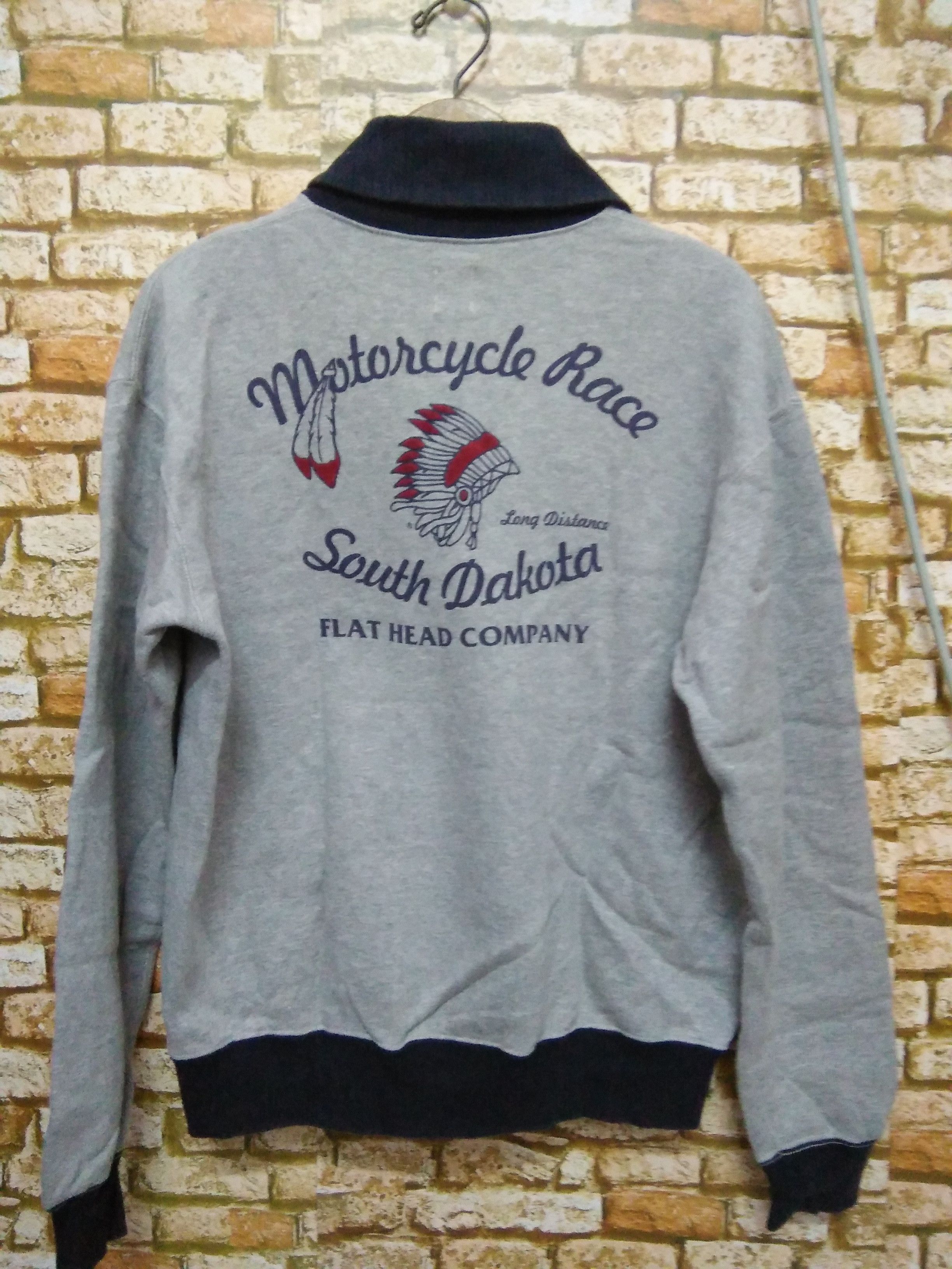 THE FLAT HEAD MOTORCYCLE CHIEF SWEATSHIRT JACKET (A728)