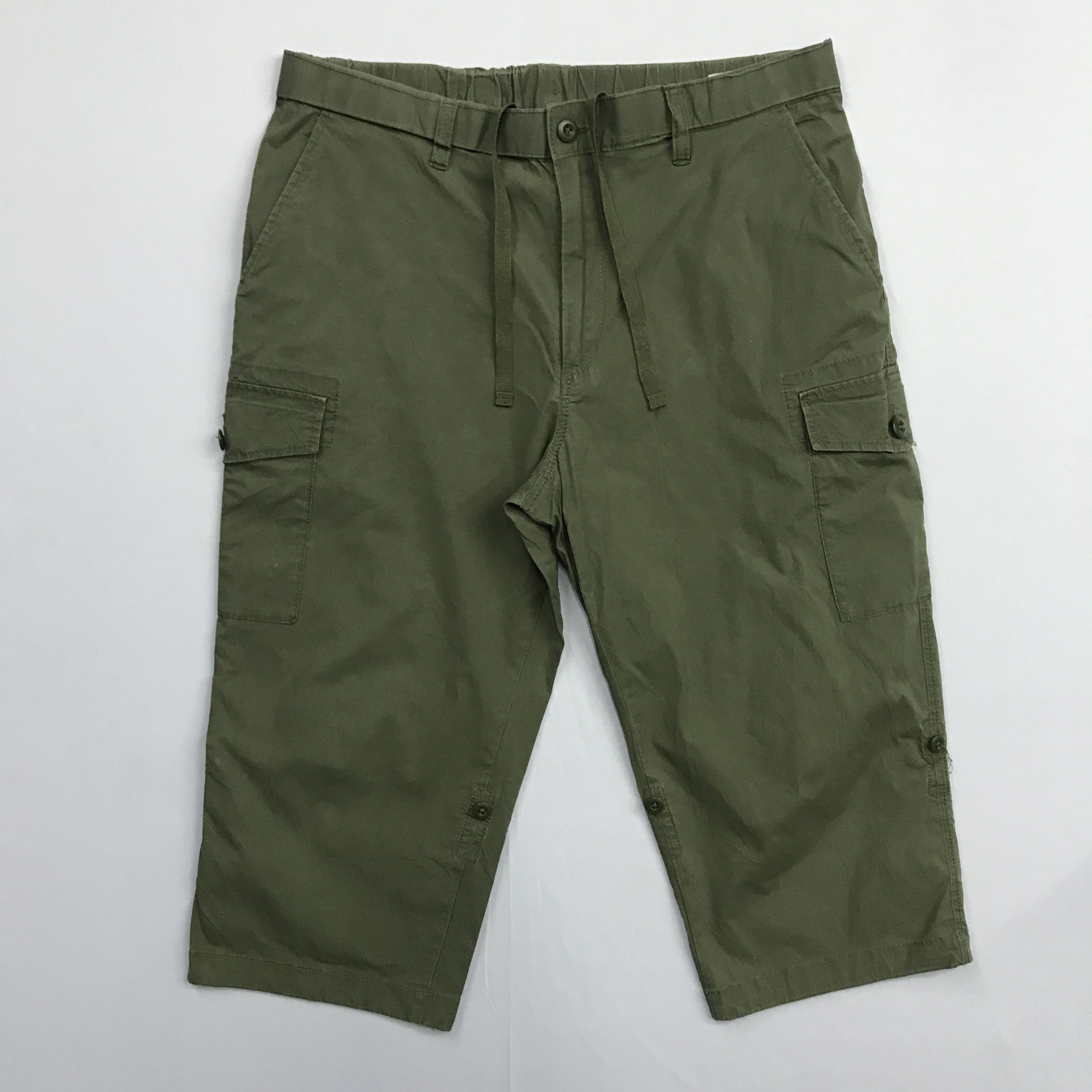 Uniqlo Cropped Cargo Pants Multi-pocket Utility pant #749