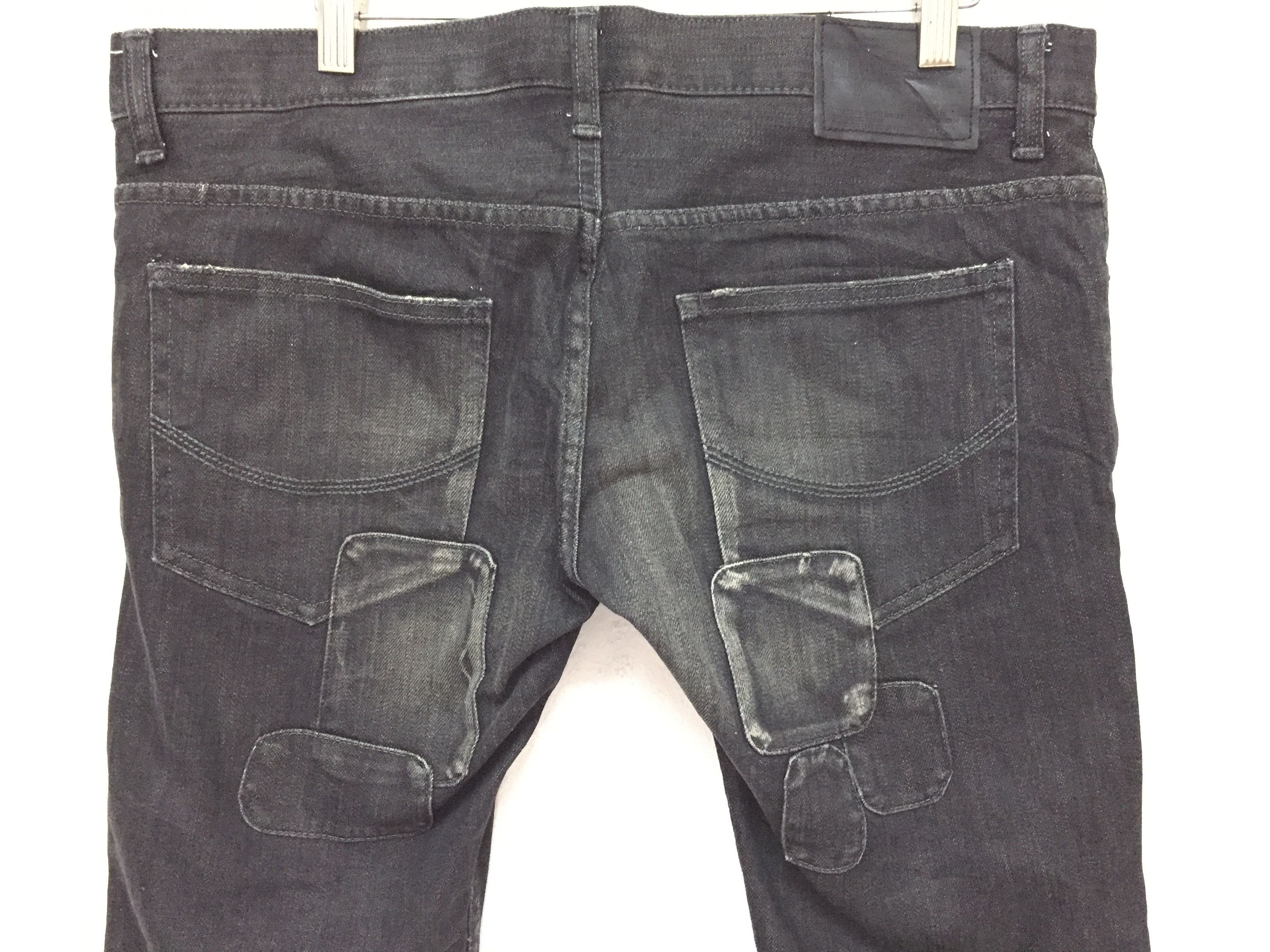 5351 POUR LES HOMMES Magine Japan Patchwork distressed denim RIRI zipper Size US 34 / EU 50 - 12 Thumbnail