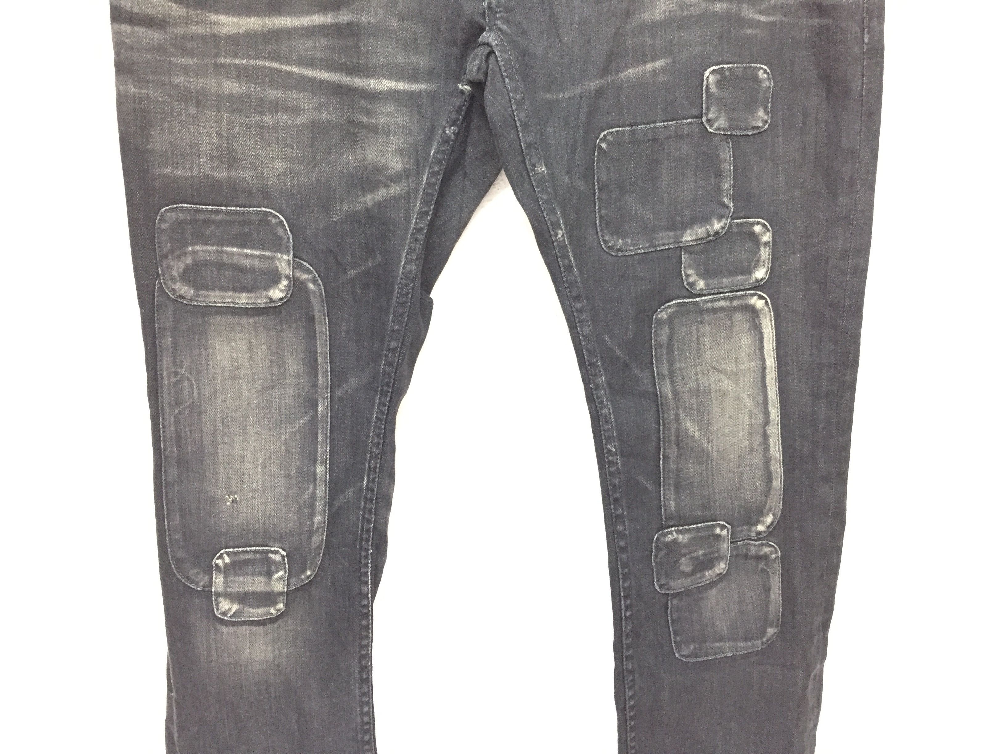 5351 POUR LES HOMMES Magine Japan Patchwork distressed denim RIRI zipper Size US 34 / EU 50 - 4 Thumbnail