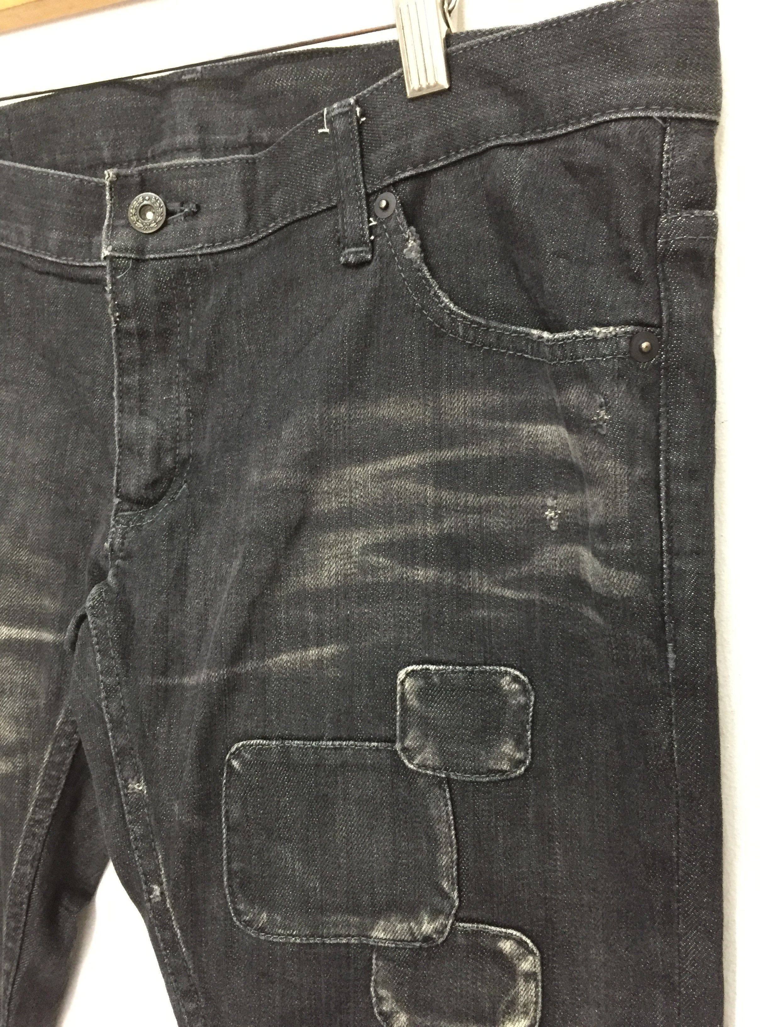 5351 POUR LES HOMMES Magine Japan Patchwork distressed denim RIRI zipper Size US 34 / EU 50 - 5 Thumbnail