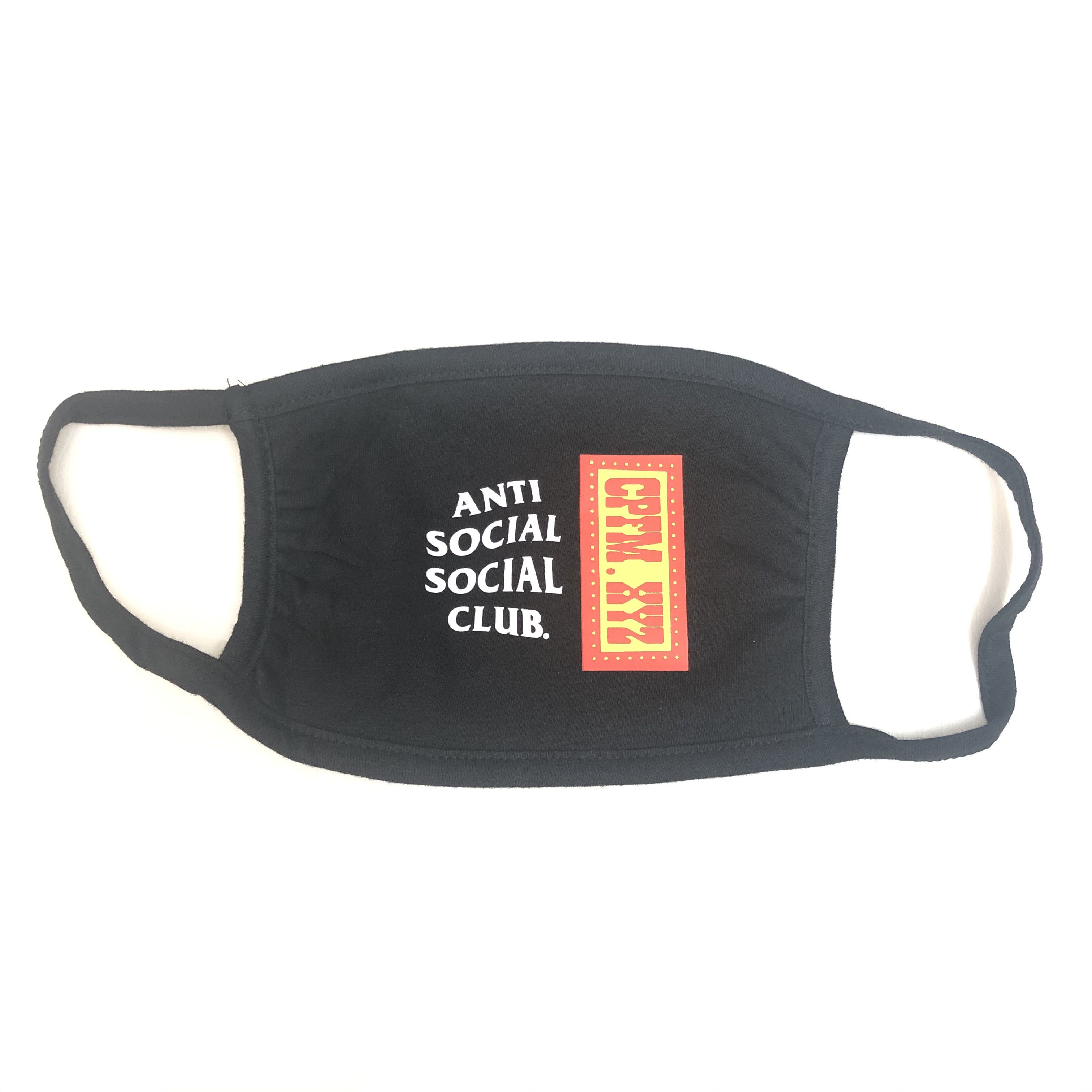 Anti Social Social Club × Cactus Plant Flea Market DS fw20 red box CPFM x ASSC white logo black facemask cover Size ONE SIZE - 5 Thumbnail