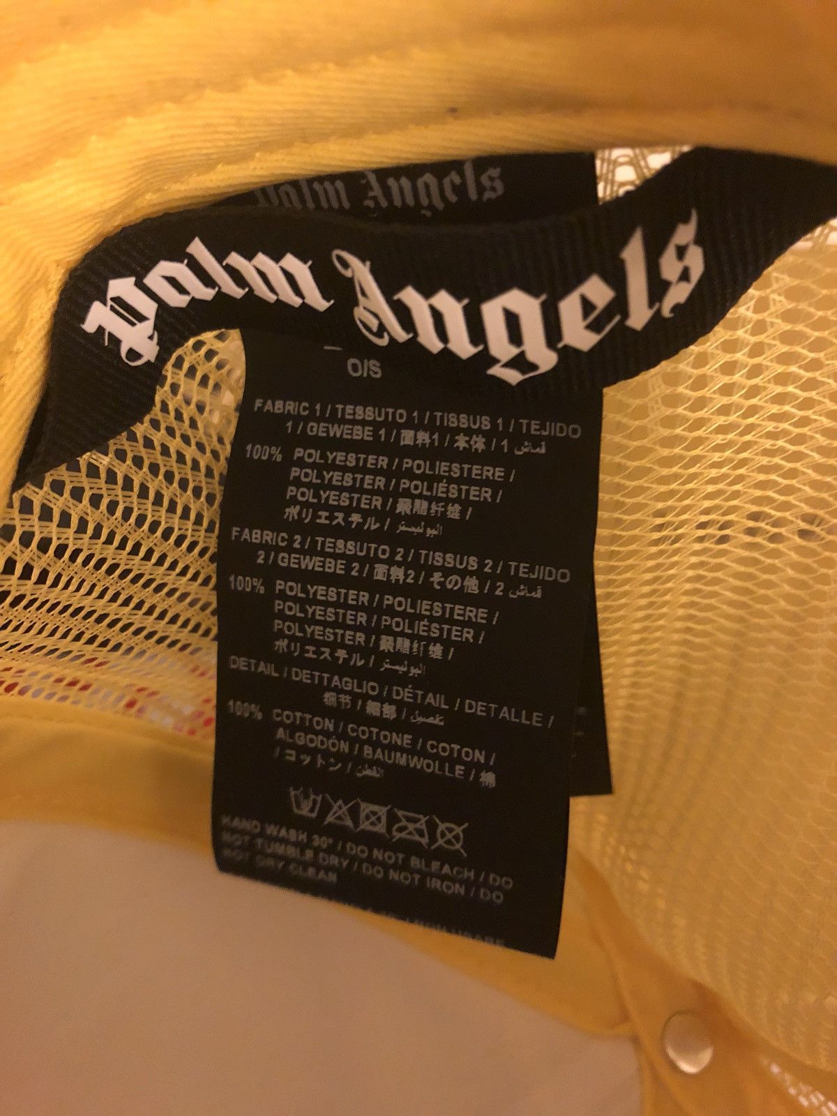 Palm Angels Palm Angels Yellow Gothic Logo Cap Size ONE SIZE - 3 Thumbnail