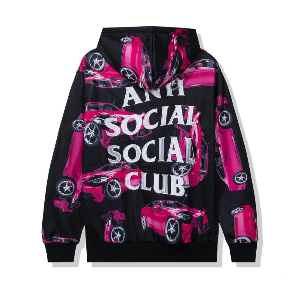 DS ASSC white logo 3AM on Melrose all over black hoodie cdg