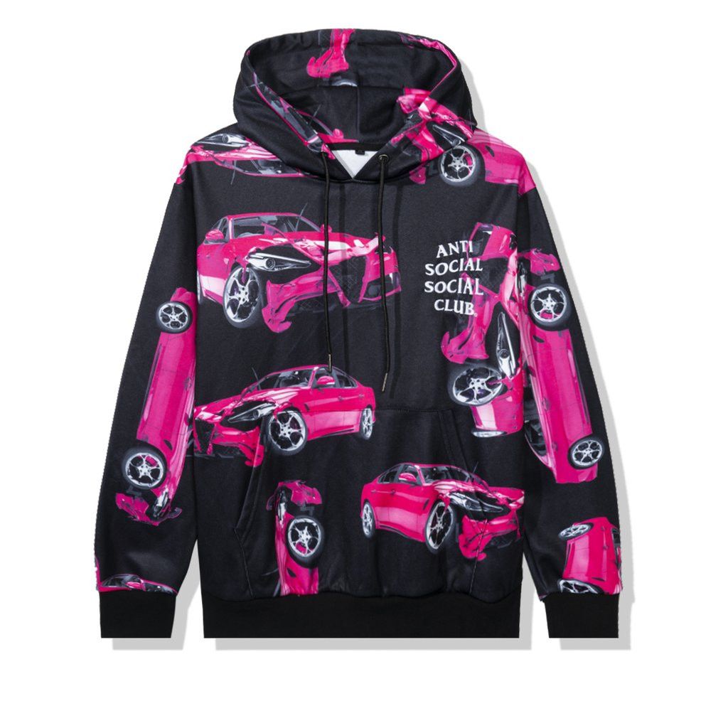 DS ASSC white logo 3AM on Melrose all over black hoodie cdg