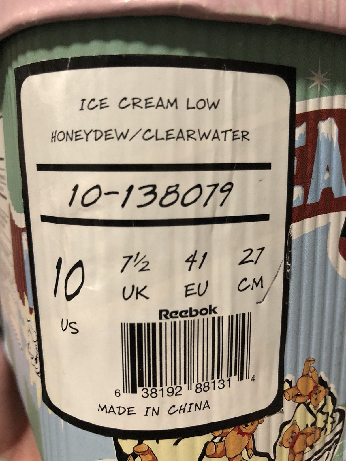 Reebok ice cream teddy bear deals