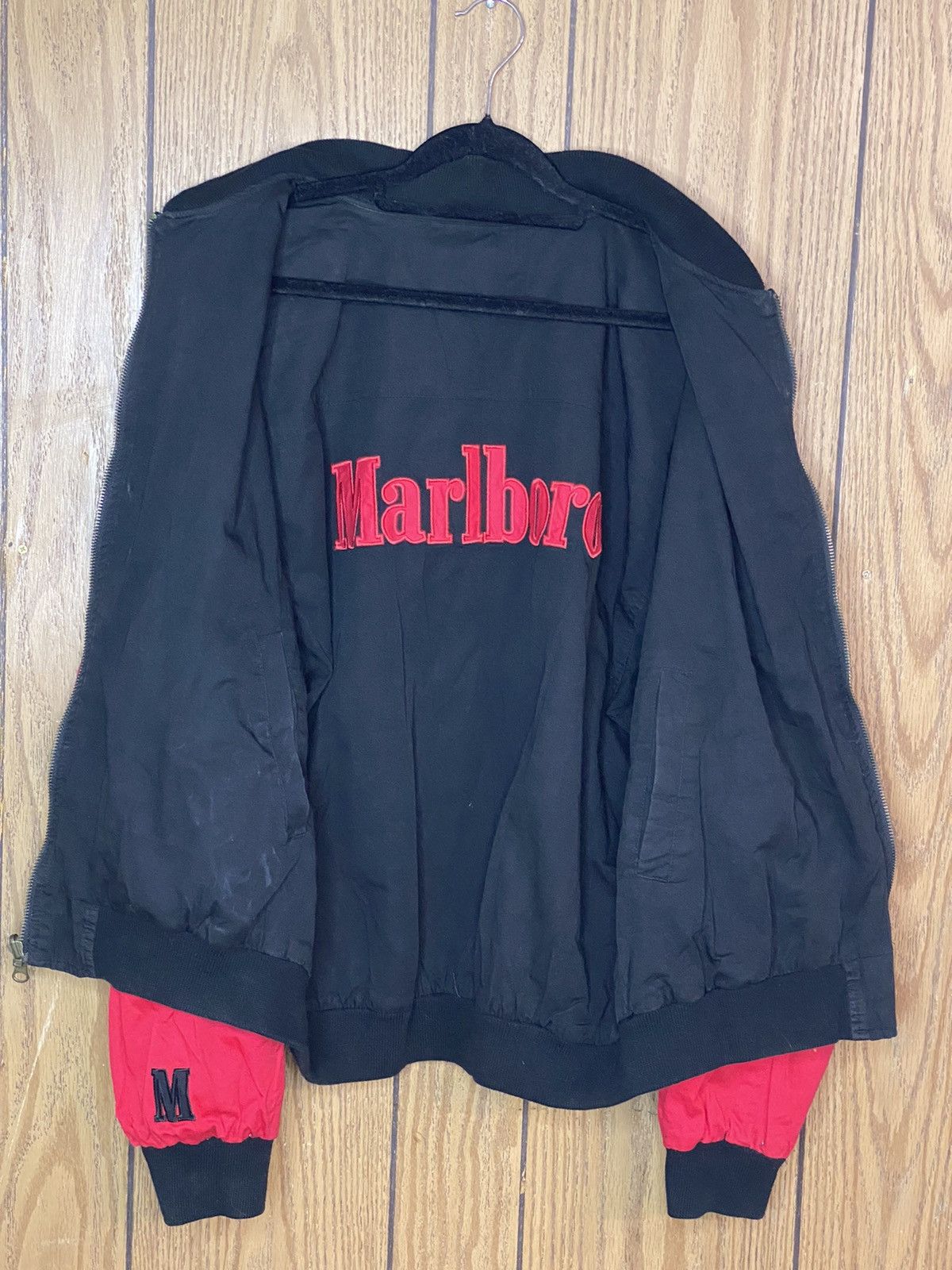 Marlboro reversible bomber jacket clearance