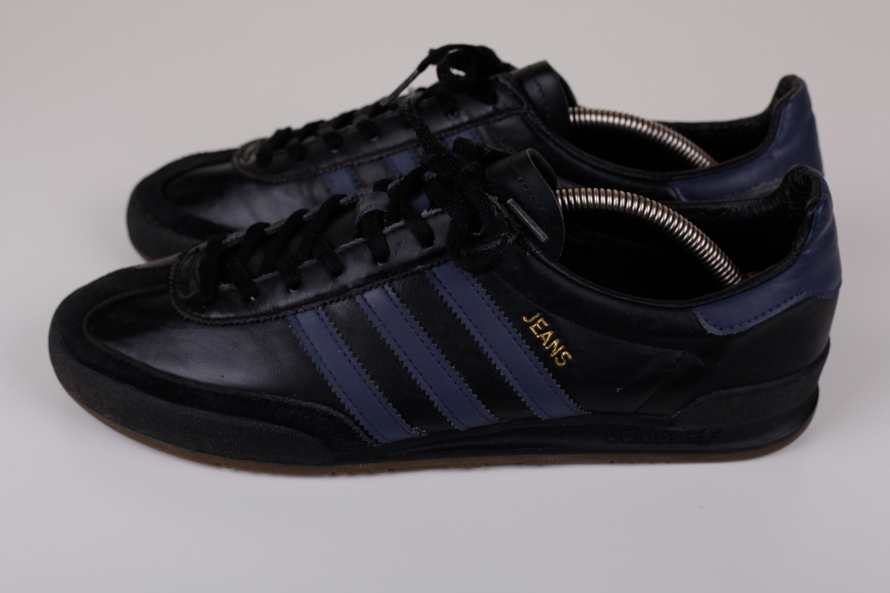 Adidas Adidas Jeans Black Leather Trainers Size US 9.5 UK 9 Grailed