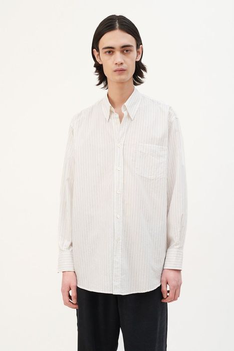 Our Legacy OUR LEGACY LESS BORROWED SHIRT BROWN STRIPE $320 | Grailed