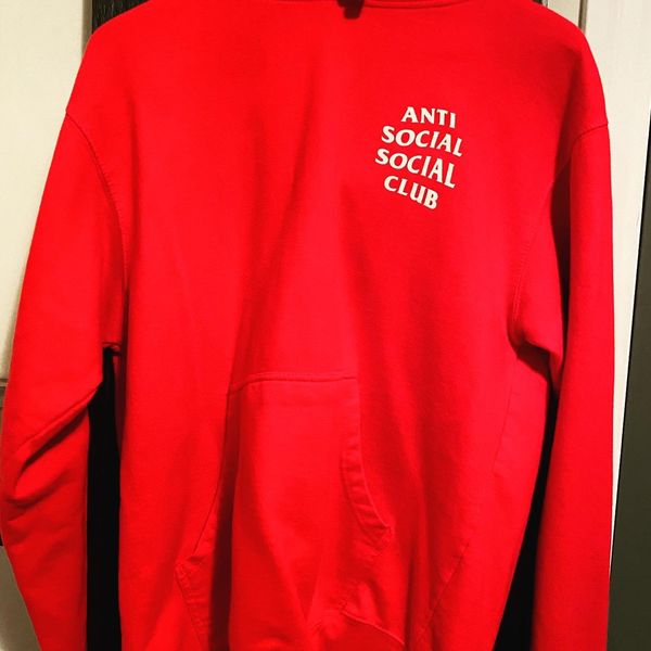 Anti social club red hot sale hoodie