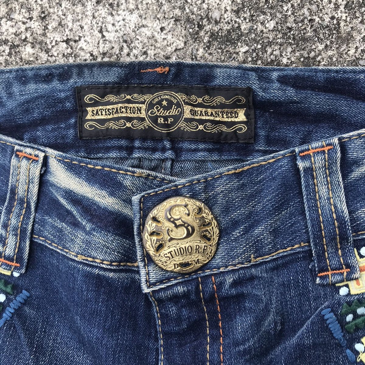 Japanese Brand Japanese Brand Studio R.P Denim Flare Jeans Embellished Size 30" / US 8 / IT 44 - 17 Thumbnail