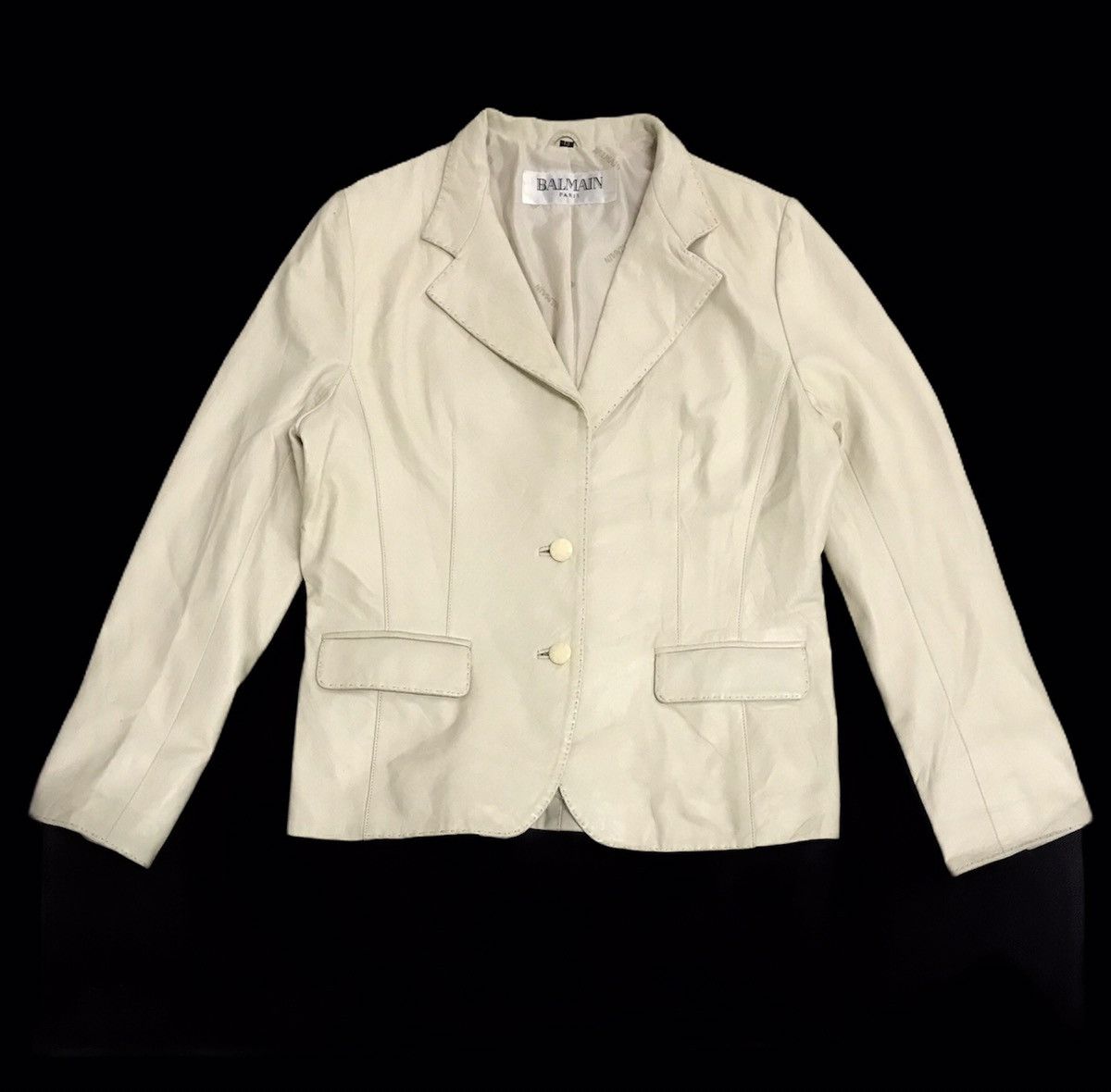 Balmain Balmain Paris Leather Synthetic Casual Jacket Size US S / EU 44-46 / 1 - 1 Thumbnail
