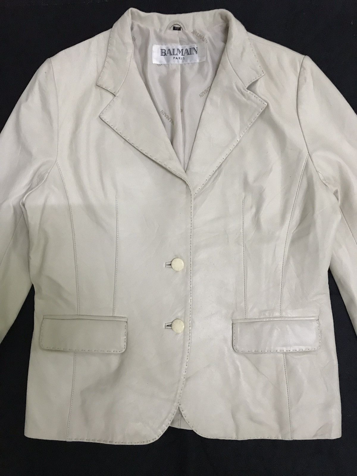 Balmain Balmain Paris Leather Synthetic Casual Jacket Size US S / EU 44-46 / 1 - 3 Thumbnail
