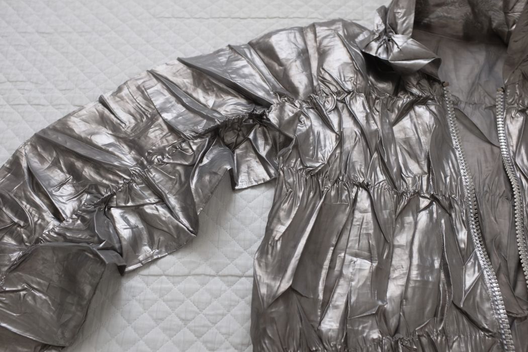 Issey Miyake Sheer silver top Grailed