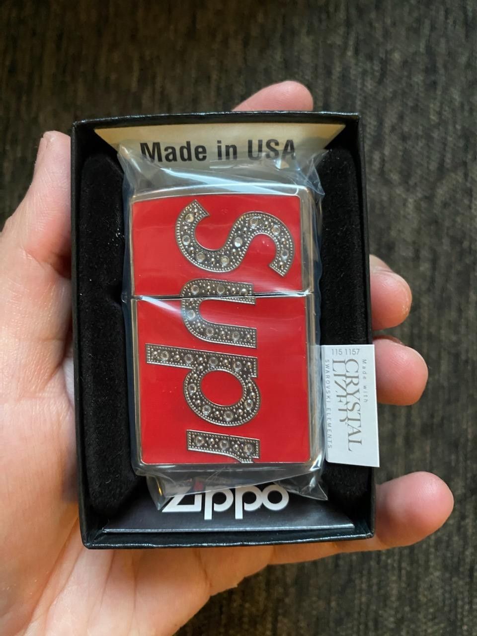 Supreme supreme X Zippo X Swarovski lighter | Grailed