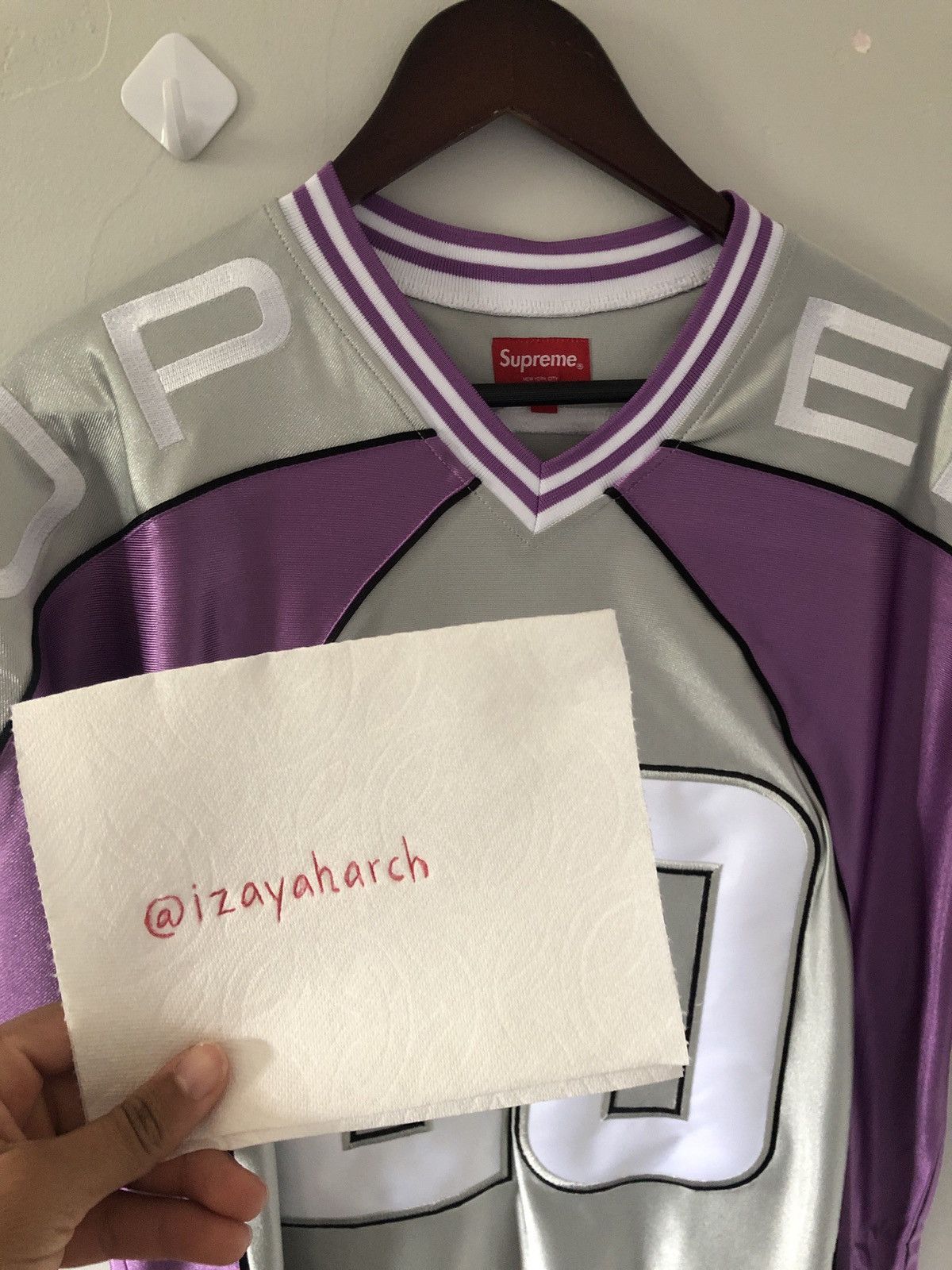 Supreme SUPREME PANELED JERSEY SILVER | Grailed