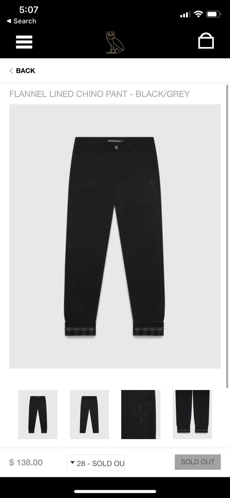 October's Very Own Flannel Lines OVO Chino Pants (30) Size US 28 / EU 44 - 7 Thumbnail