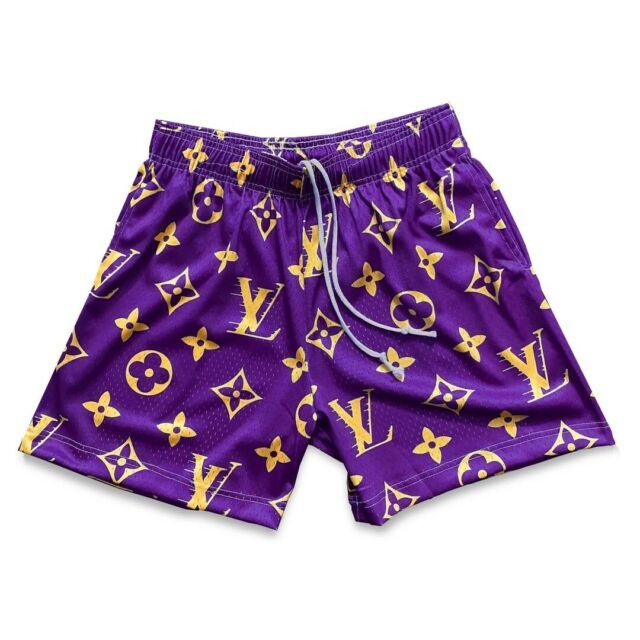 Bravest Studios 2020 LV Lakers Shorts Purple SMALL (28-30)