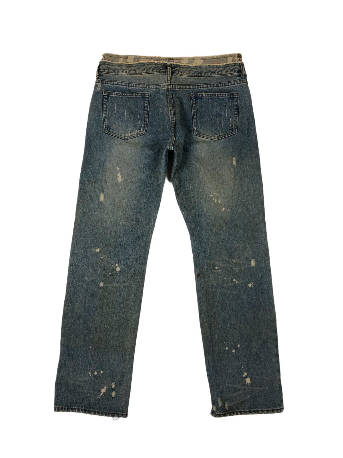 Japanese Brand Japanese Brand Unbrand Distressed Denim Hyrid Camo Jeans Size US 32 / EU 48 - 2 Thumbnail
