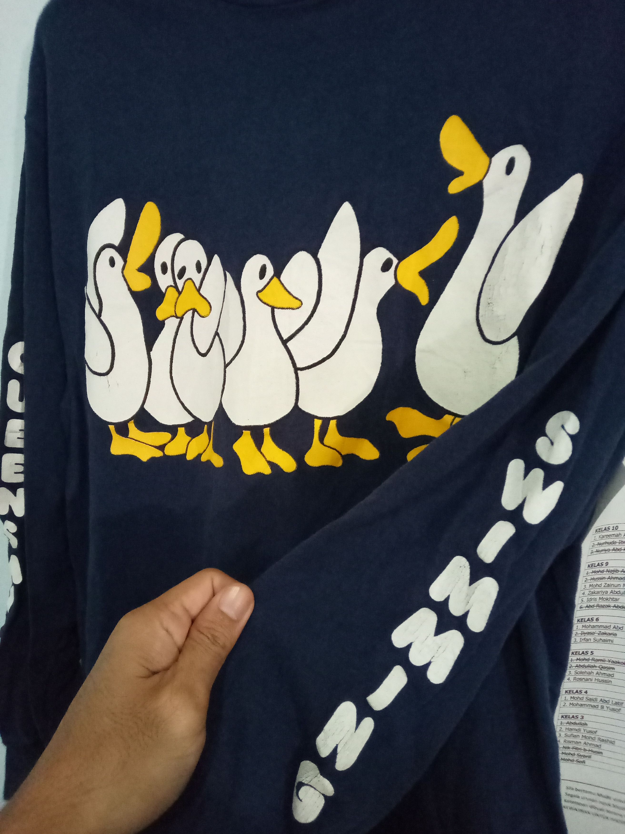 Vintage 80s Dangerous Ducks when wet Long sleeve animal fash Size US L / EU 52-54 / 3 - 2 Thumbnail