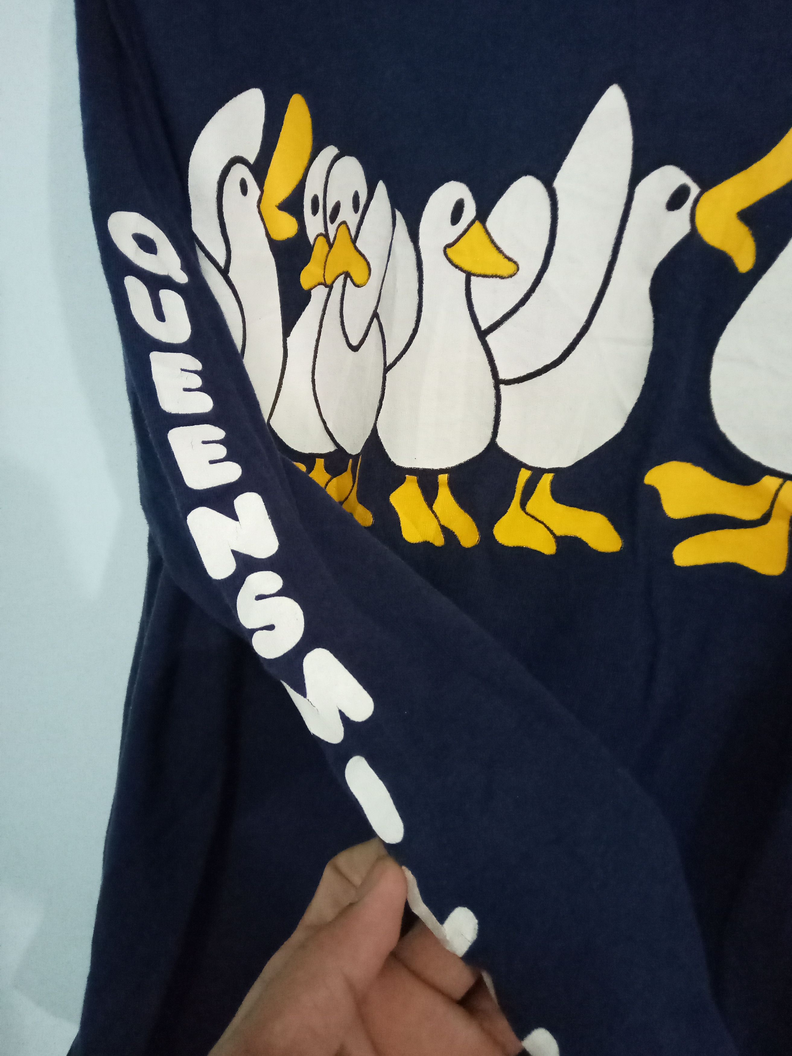 Vintage 80s Dangerous Ducks when wet Long sleeve animal fash Size US L / EU 52-54 / 3 - 4 Thumbnail