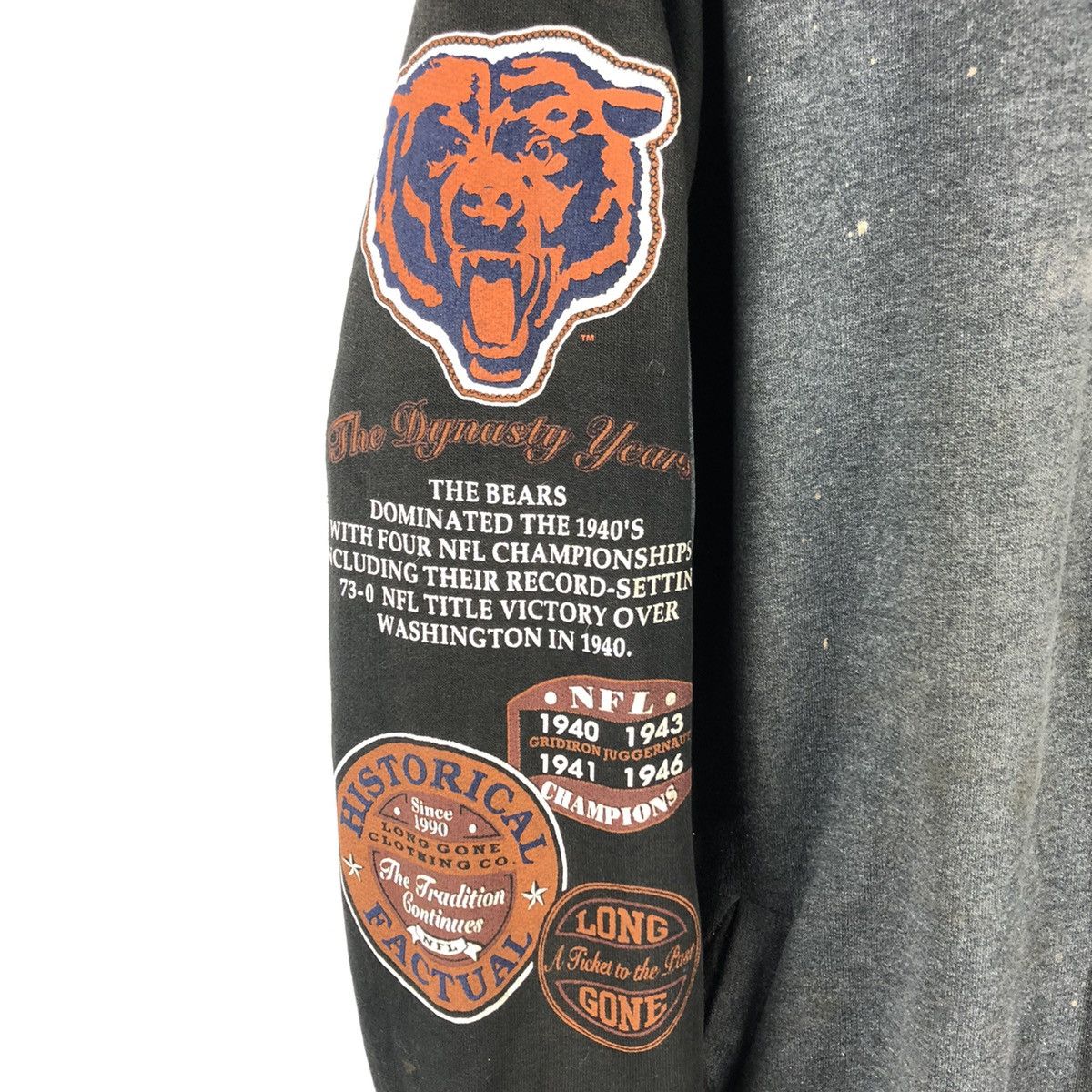 NFL Vintage Chicago Bears Trashed Varsity Jacket Size US L / EU 52-54 / 3 - 11 Thumbnail