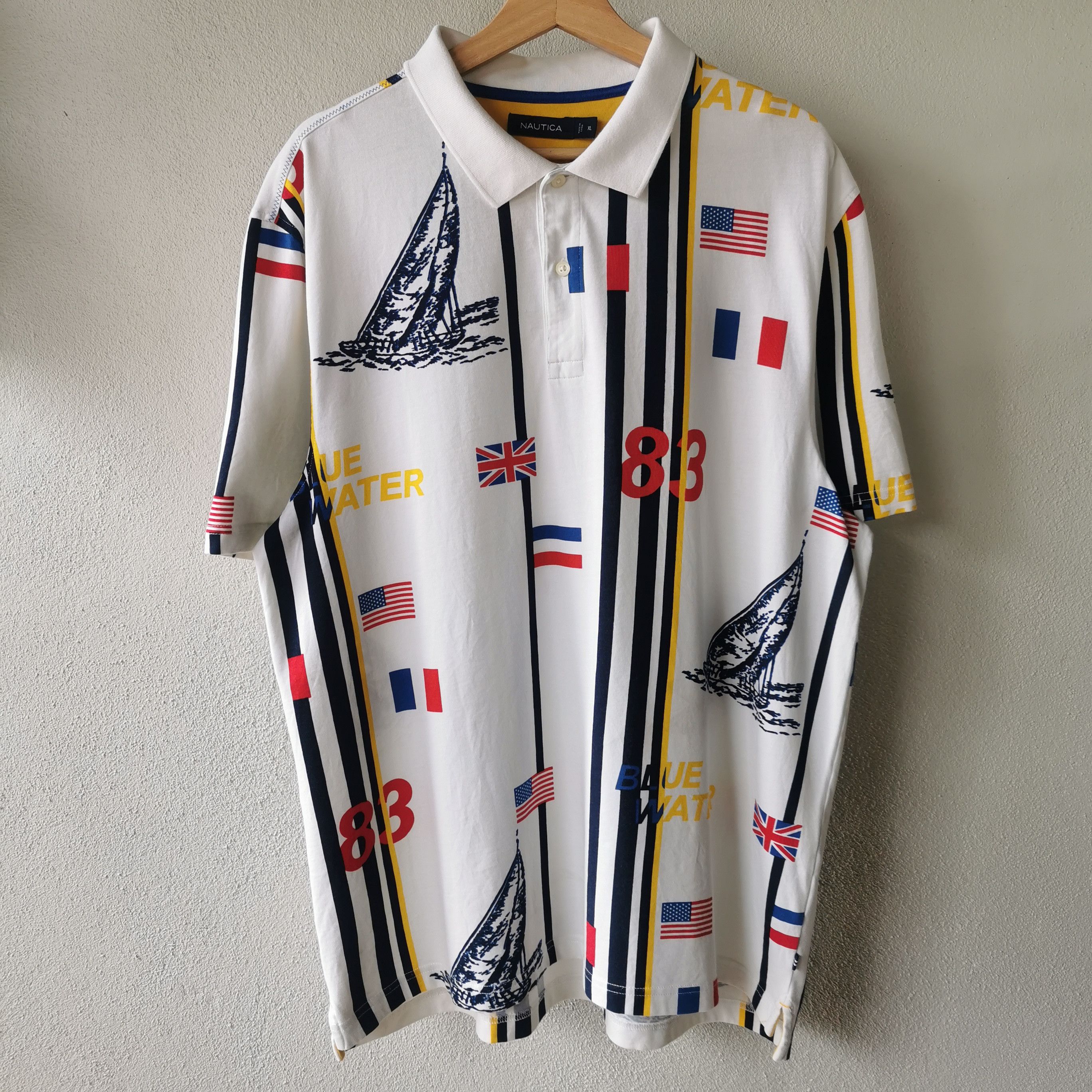 Nautica sailing gear full print polo