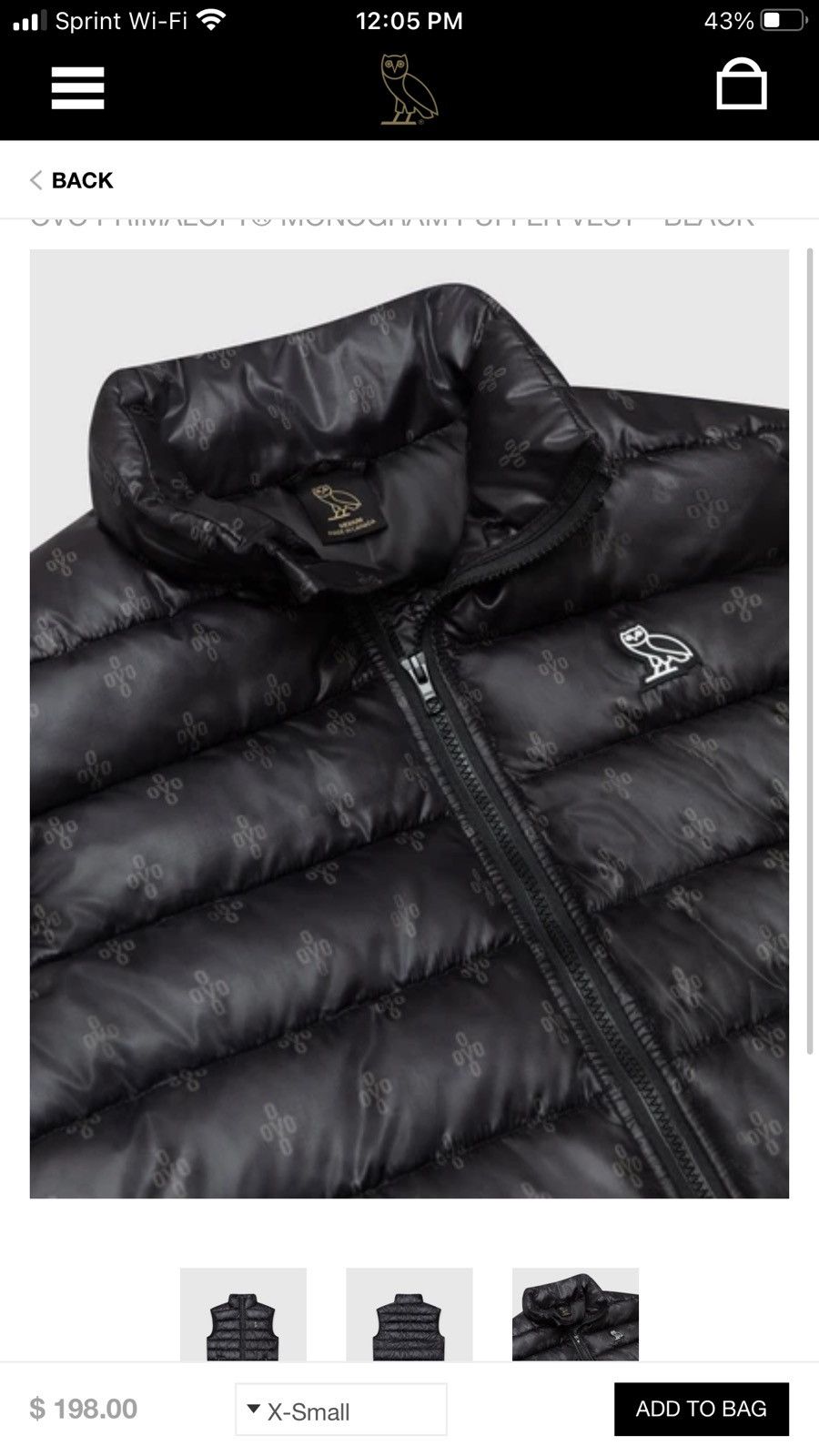 Drake OVO Primaloft Monogram Puffer Vest Size US L / EU 52-54 / 3 - 1 Thumbnail
