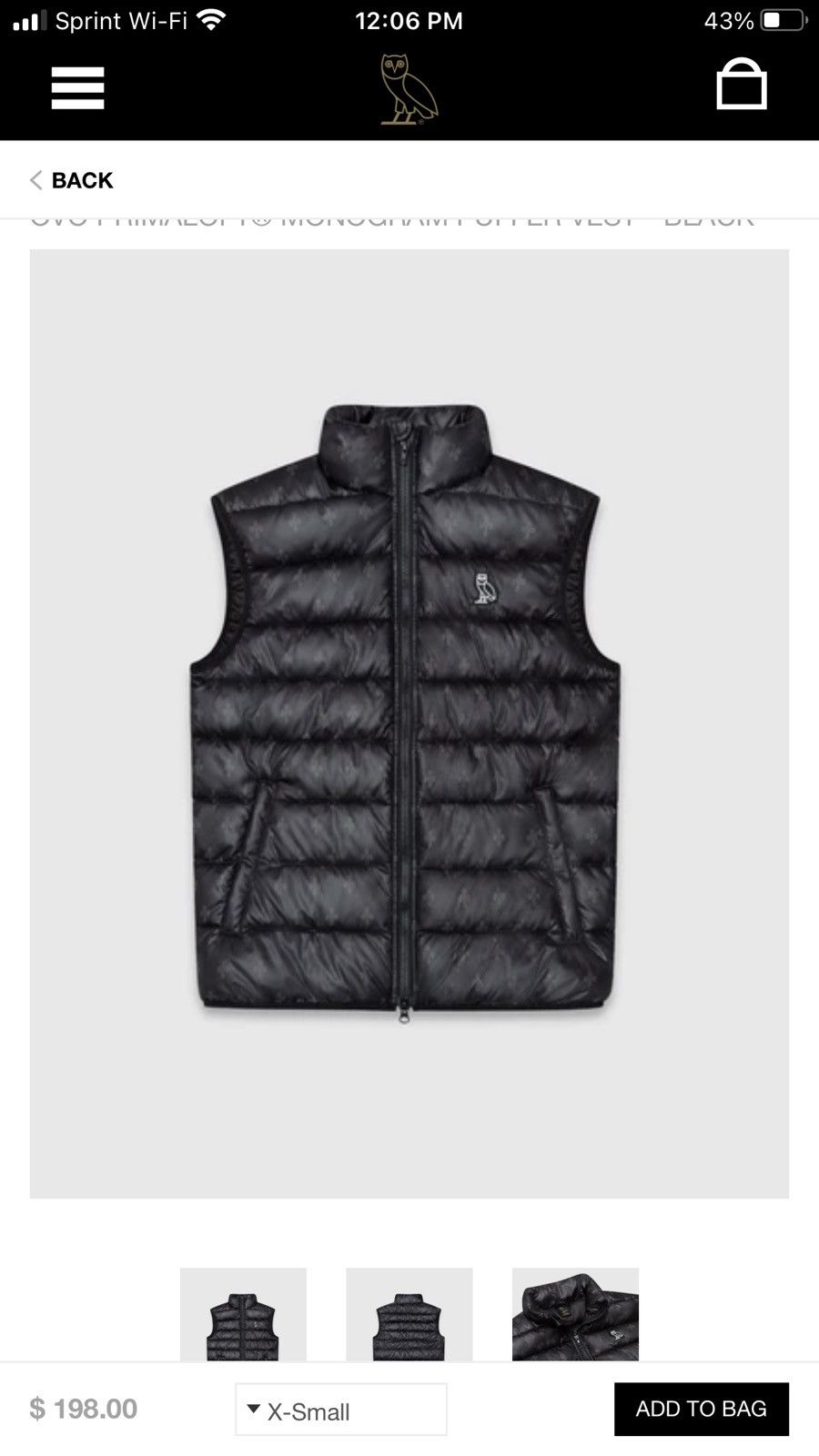Drake OVO Primaloft Monogram Puffer Vest Size US L / EU 52-54 / 3 - 2 Thumbnail