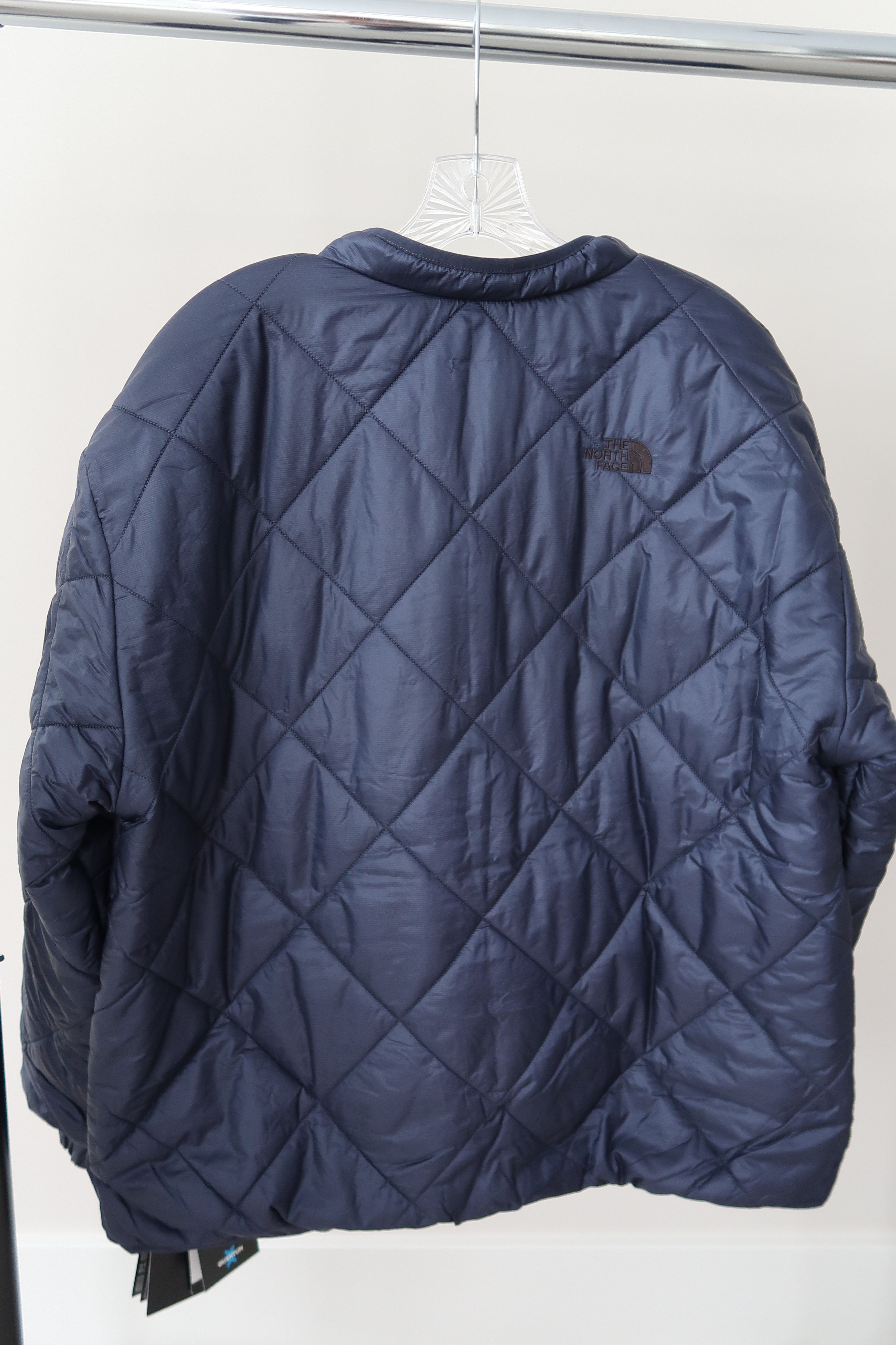 Urban Exploration Black Series Quilt Padded Cardigan Navy