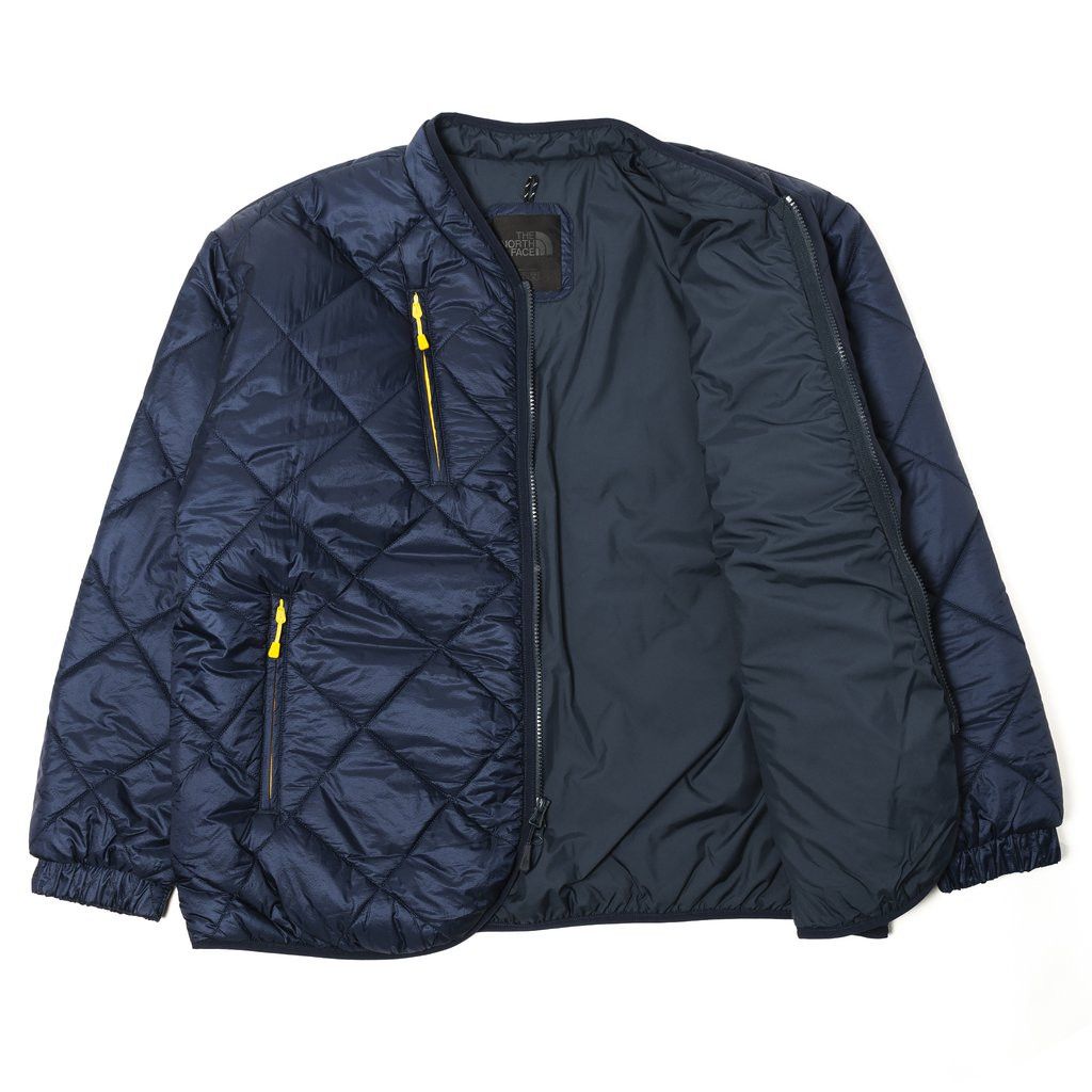 Urban Exploration Black Series Quilt Padded Cardigan Navy