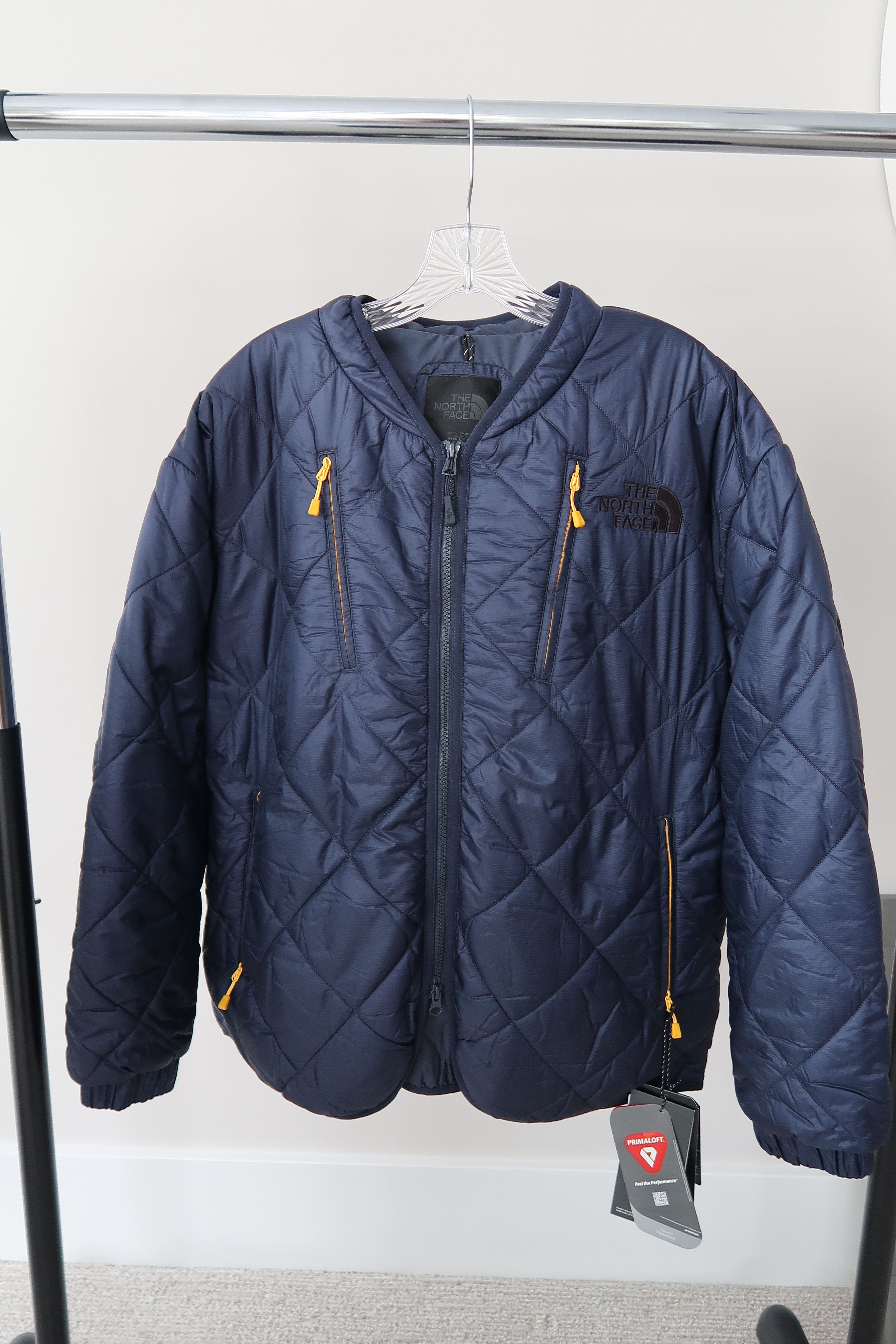 Urban Exploration Black Series Quilt Padded Cardigan Navy