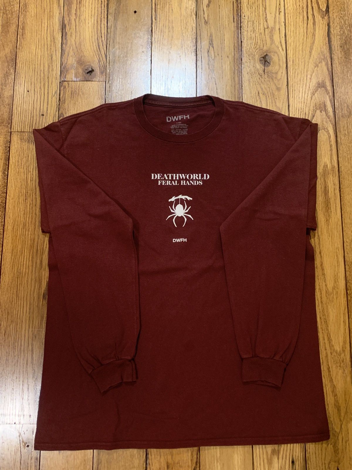 DEATHWORLD Maroon Spider Tee